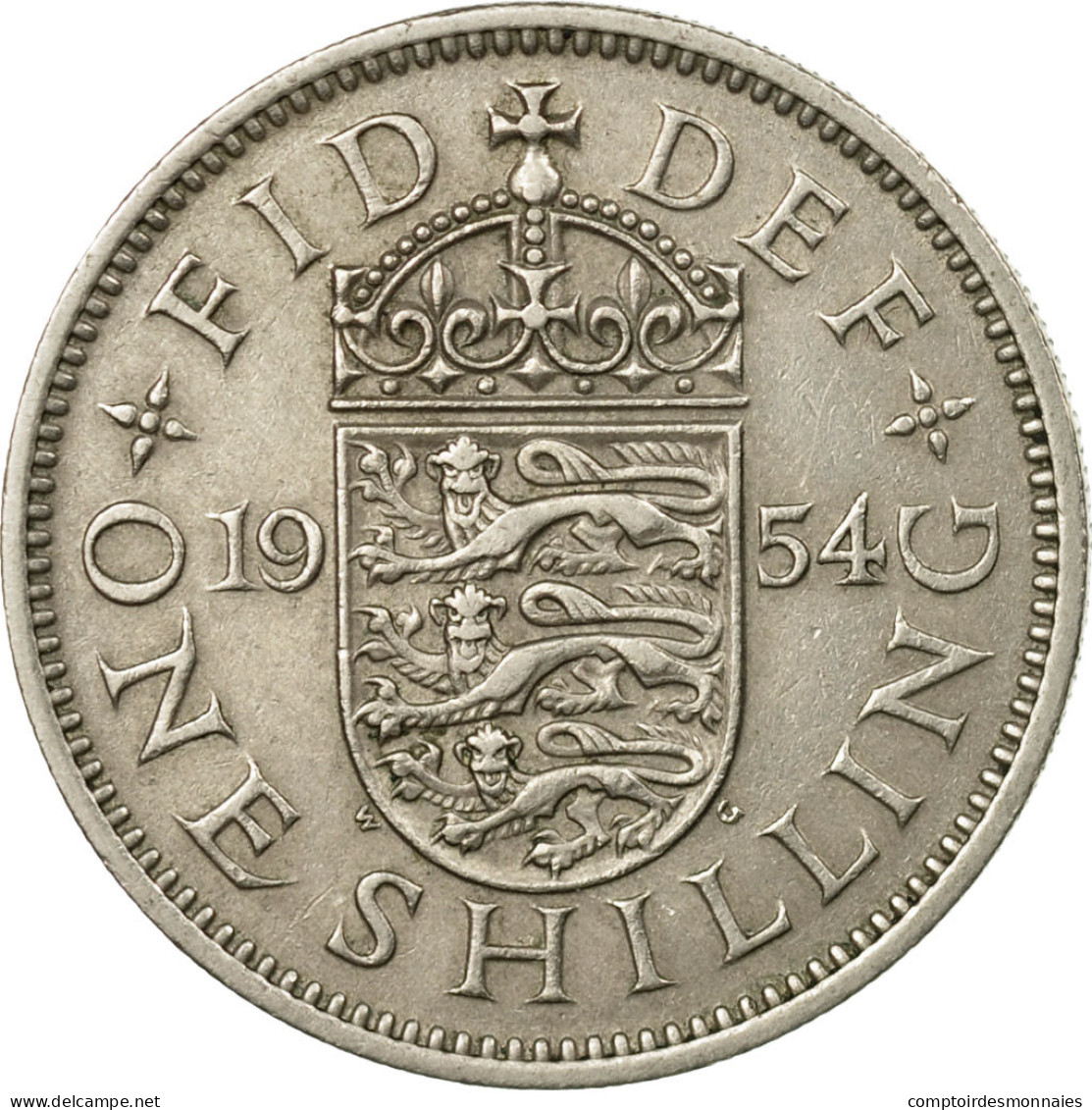 Monnaie, Grande-Bretagne, Elizabeth II, Shilling, 1954, TTB, Copper-nickel - I. 1 Shilling