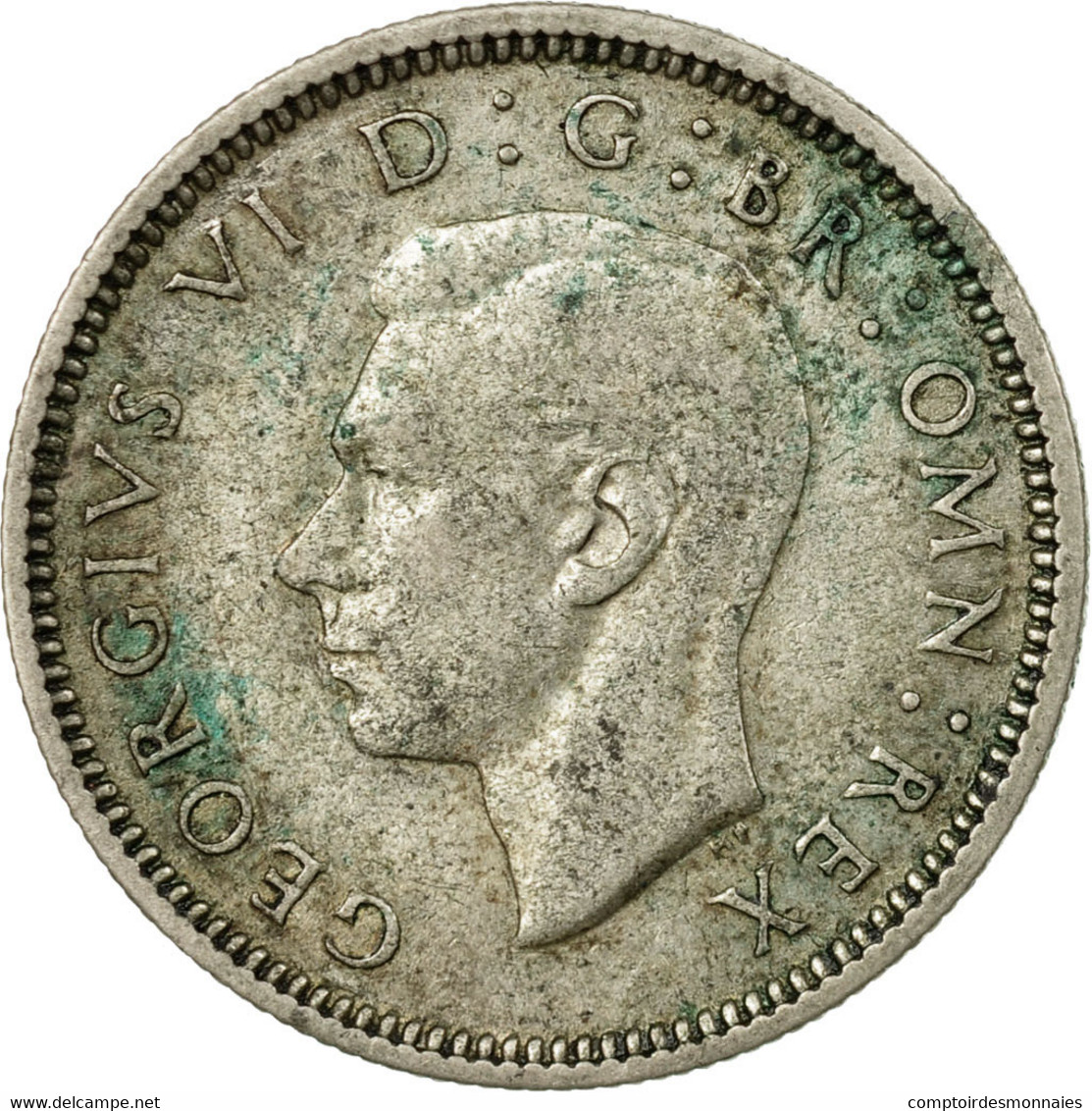 Monnaie, Grande-Bretagne, George VI, 6 Pence, 1939, TB+, Argent, KM:852 - H. 6 Pence