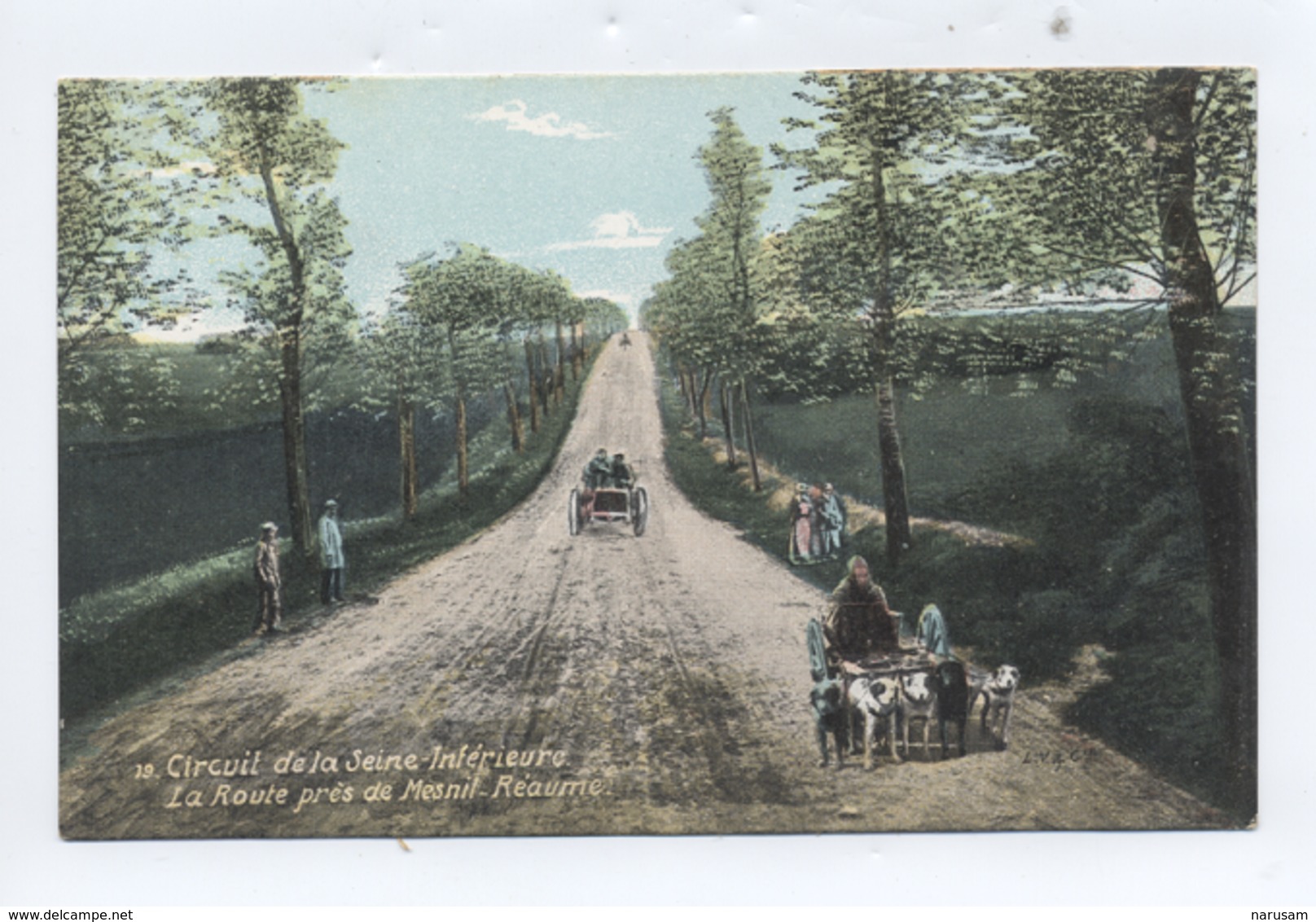 CPA Série "Circuit De La Seine-Inférieure" N° 19 / La Route Près De Mesnil-Réaume - Autres & Non Classés