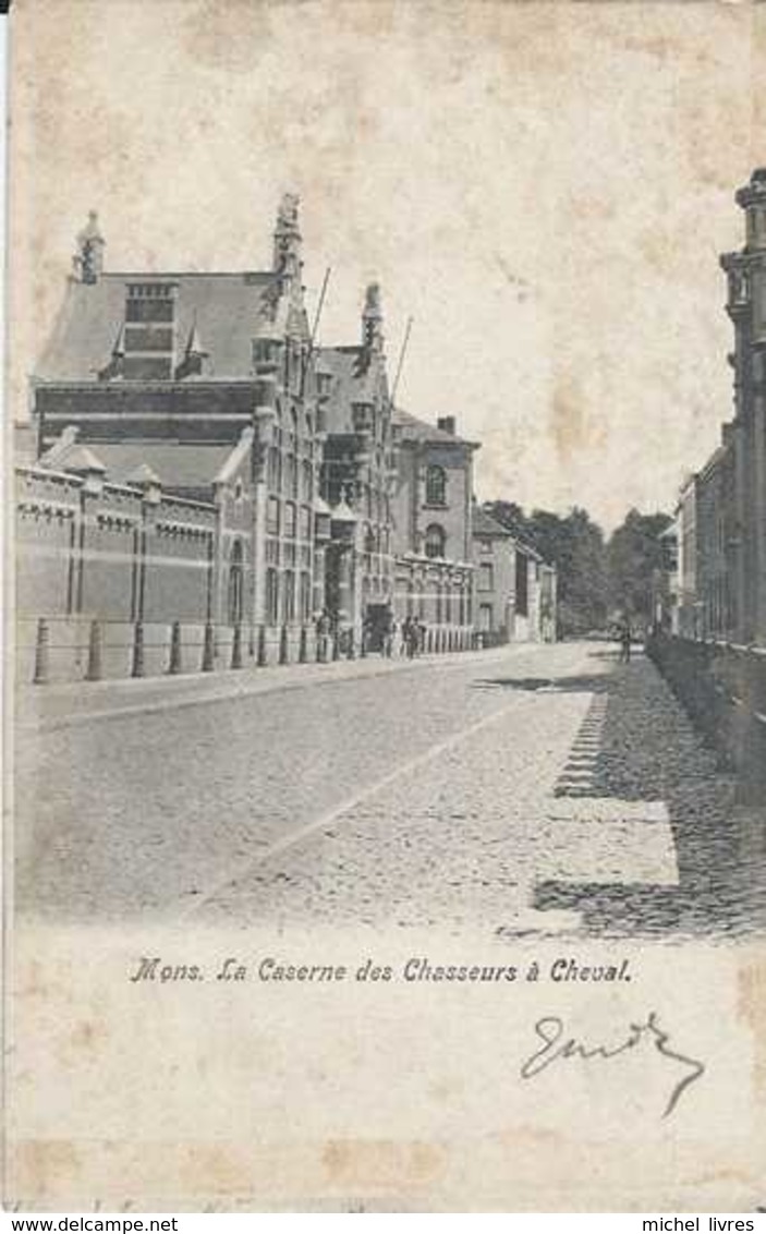 Mons - La Caserne Des Chasseurs à Cheval - Circulé En 1905 - Dos Non Séparé - BE Voir Scan - Mons