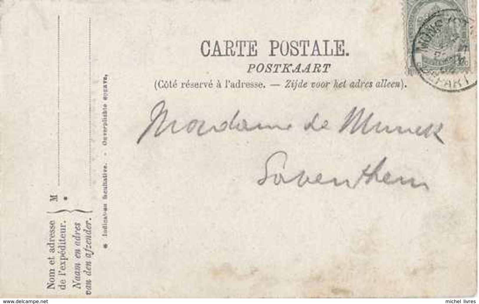 Mons - La Caserne Des Chasseurs à Cheval - Circulé En 1905 - Dos Non Séparé - BE Voir Scan - Mons