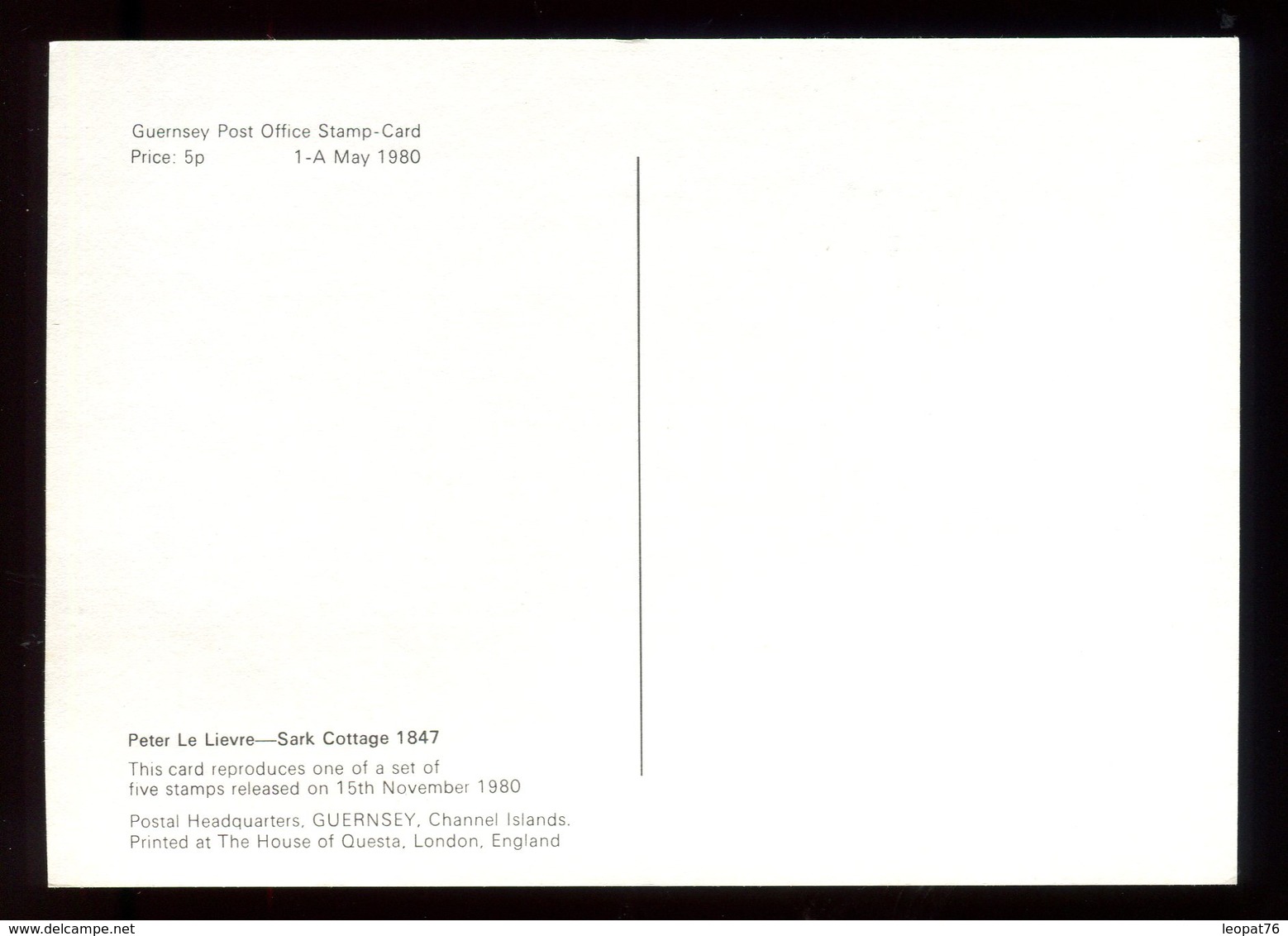 Guernesey - Carte Maximum 1980 - Oeuvre De Peter Le Lievre - N41 - Guernsey