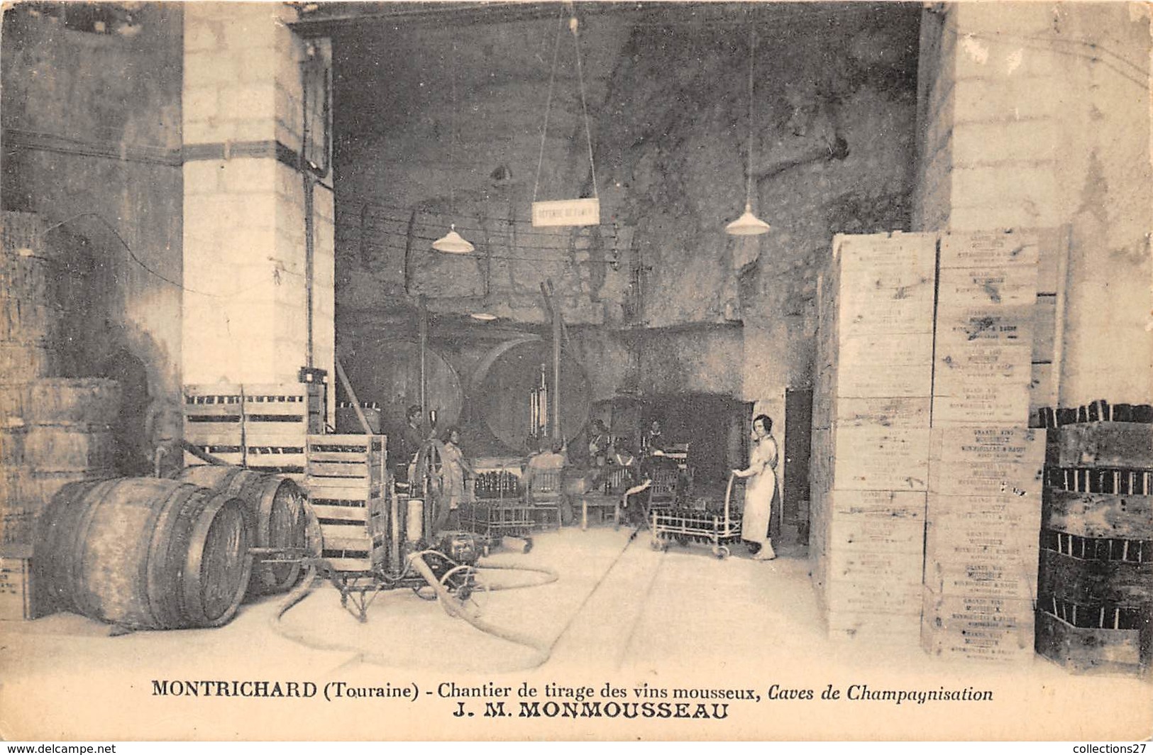 41-MONTRICHARD- CHANTIER DE TIRAGE DES VINS MOUSSEUX, CAVES DE CHAMPANISATION J.M. MONMOUSSEAU - Montrichard