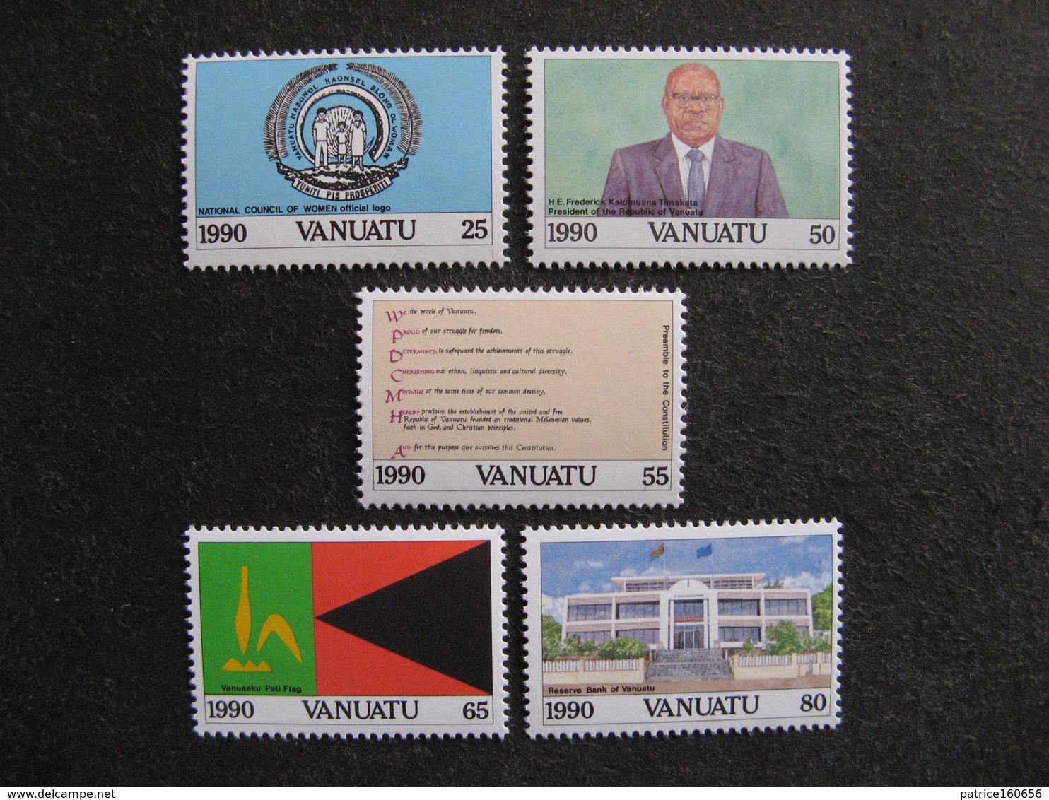VANUATU: Série N° 846 Au N° 850, Neufs XX. - Vanuatu (1980-...)