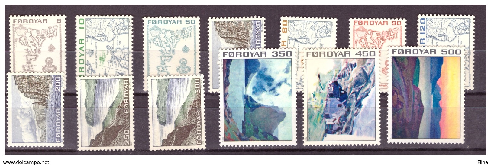 ISOLE FÆR ØER - 1975 - SERIE ORDINARIA. PAESAGGI. - MNH** - Isole Faroer