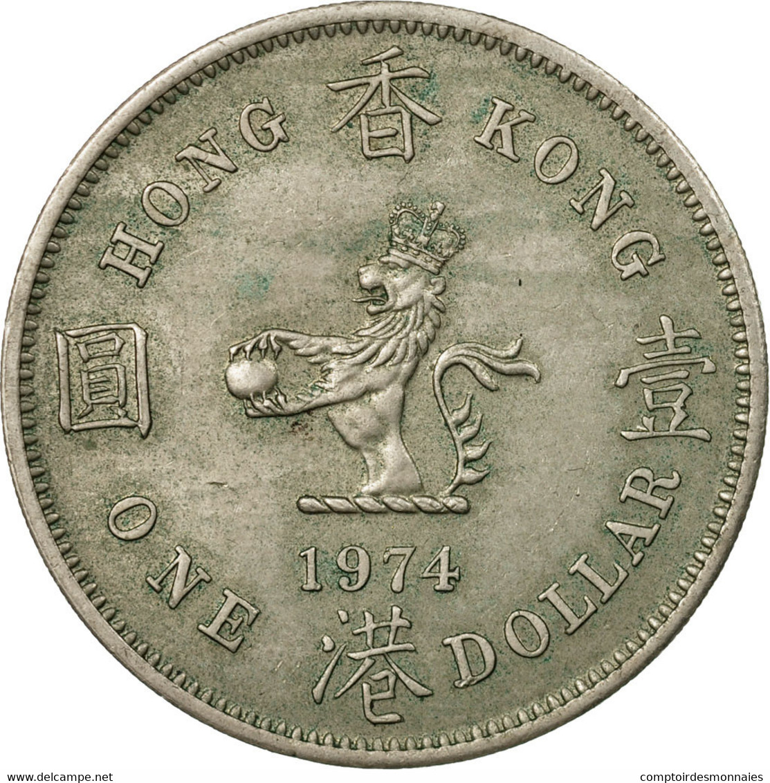 Monnaie, Hong Kong, Elizabeth II, Dollar, 1974, TTB, Copper-nickel, KM:35 - Hong Kong