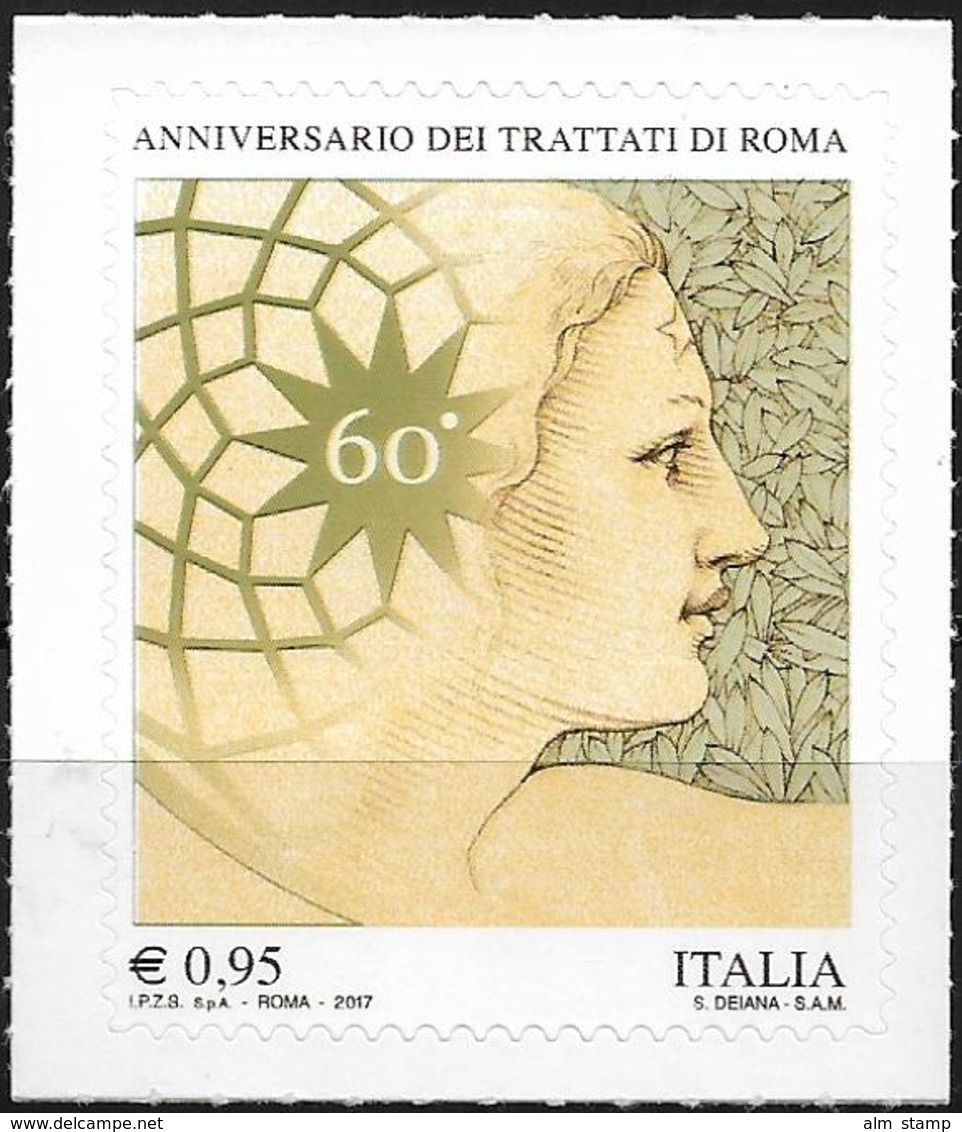 2017 Italien Mi.3973  **MNH    60 Jahre Römische Verträge. - Idées Européennes