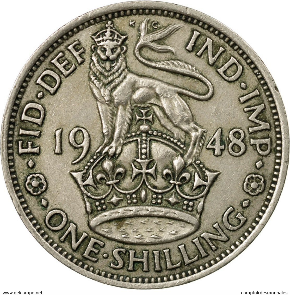 Monnaie, Grande-Bretagne, George VI, Shilling, 1948, TB+, Copper-nickel, KM:863 - I. 1 Shilling