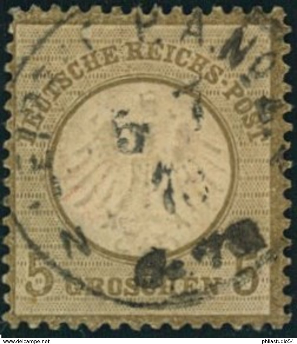 1872, Michelnummer 6, Gestempelt 5 Groschen Kleiner Brustschild - Gebraucht