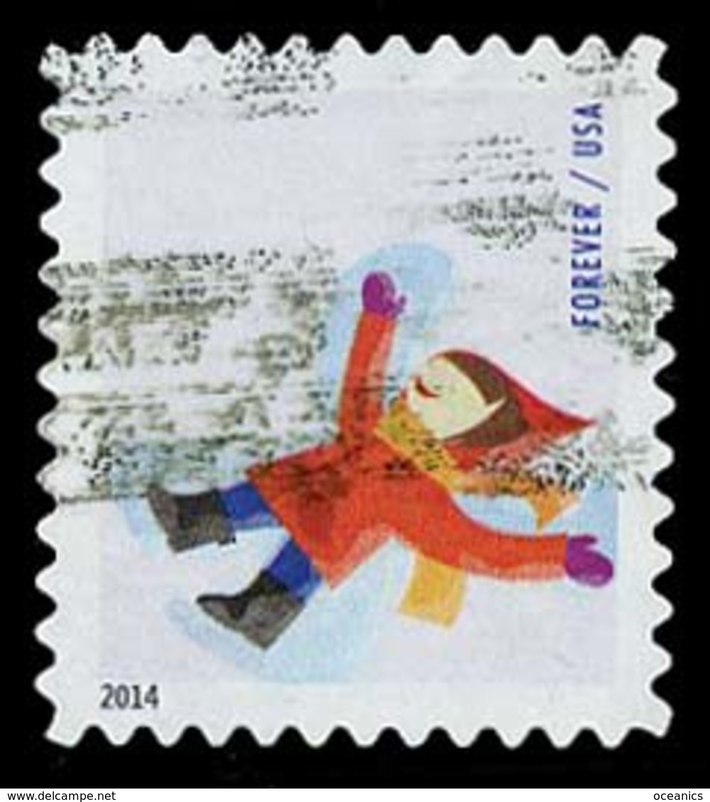 Etats-Unis / United States (Scott No.4944 - Plaisir D'hiver / Winter Fun) (o)  P4 Small ATM - Used Stamps