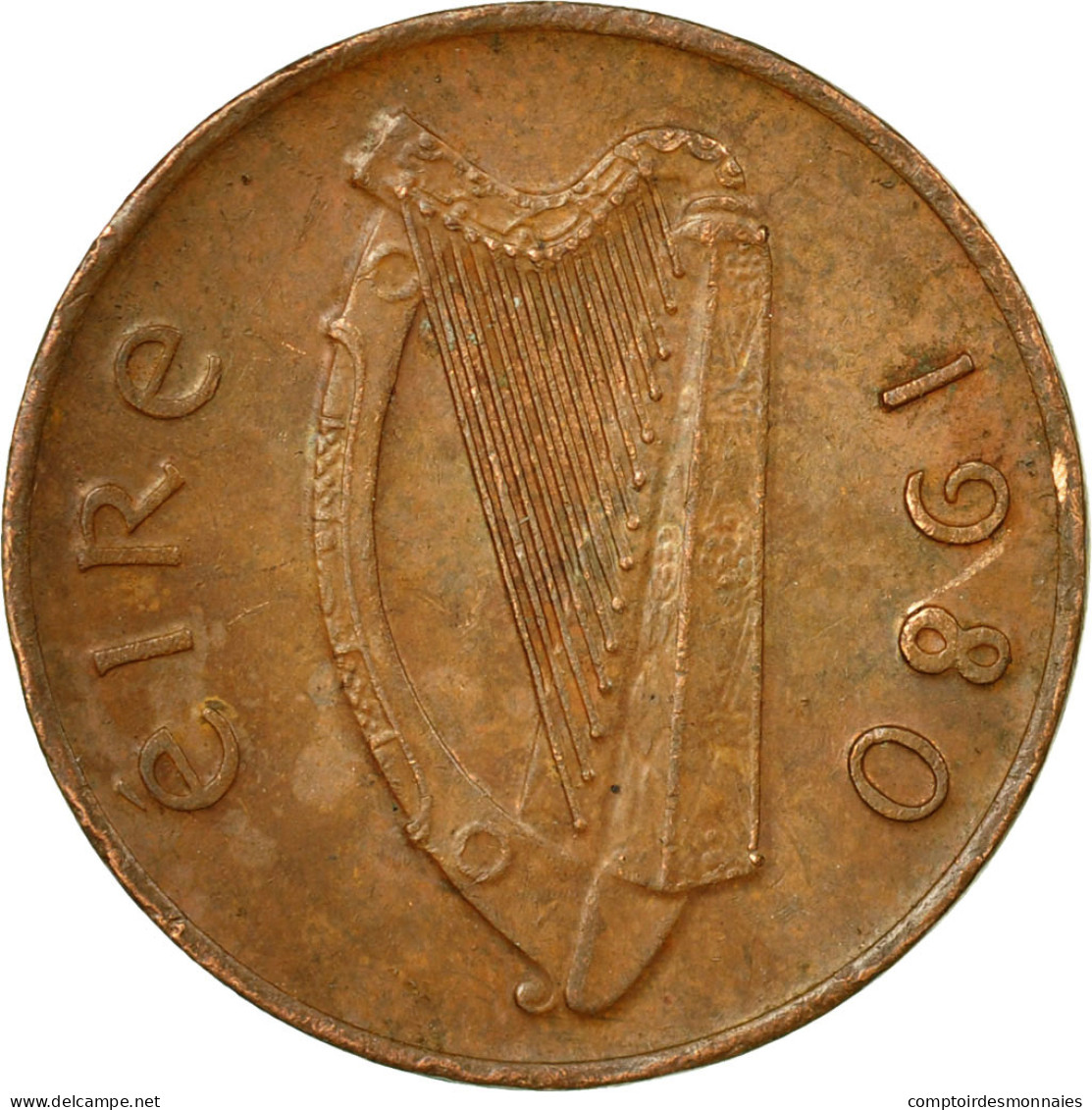 Monnaie, IRELAND REPUBLIC, Penny, 1980, TB, Bronze, KM:20 - Irlande