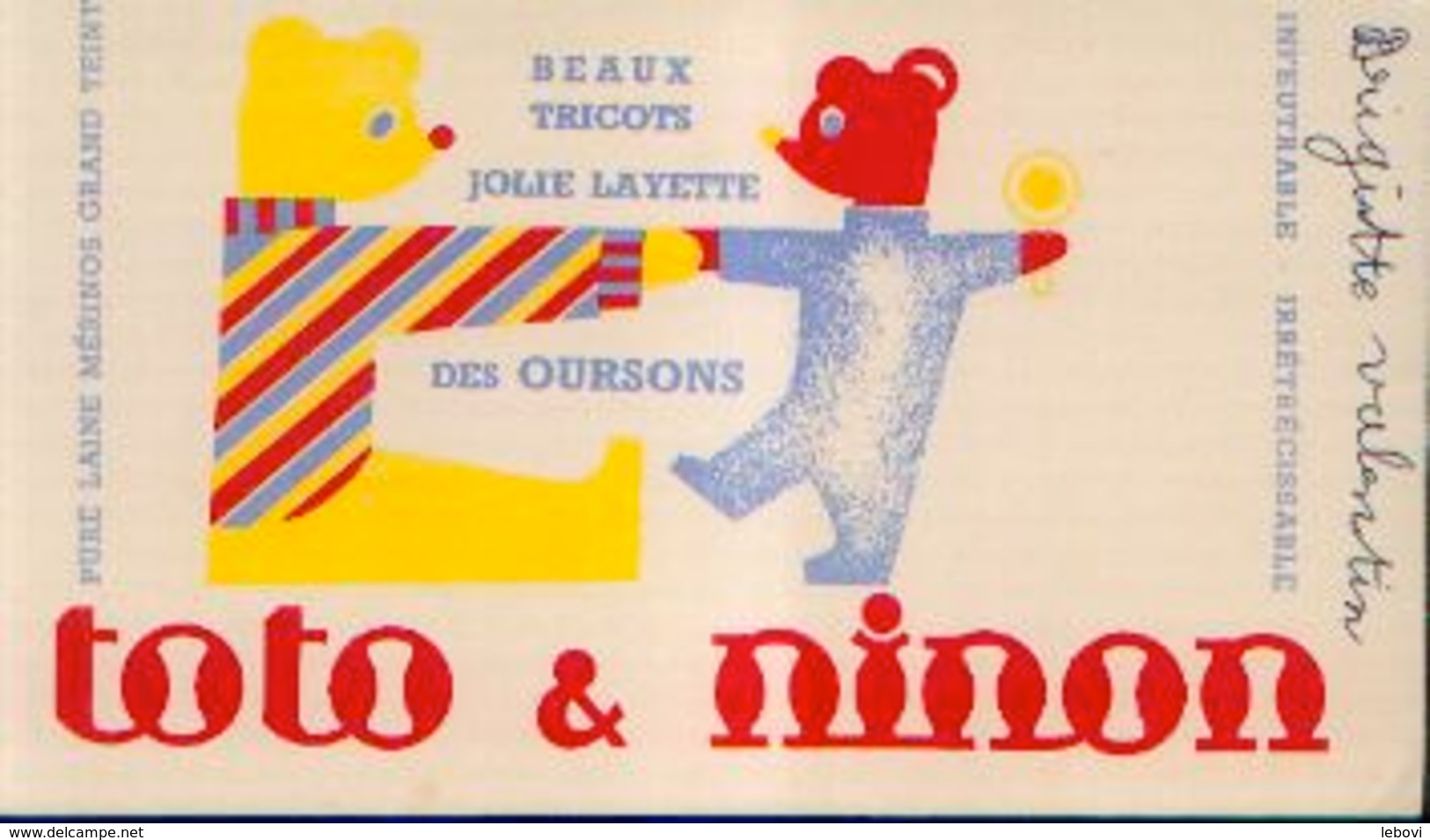 : « Tricots E Layette Des Oursons – TOTO & NINON» - Autres & Non Classés