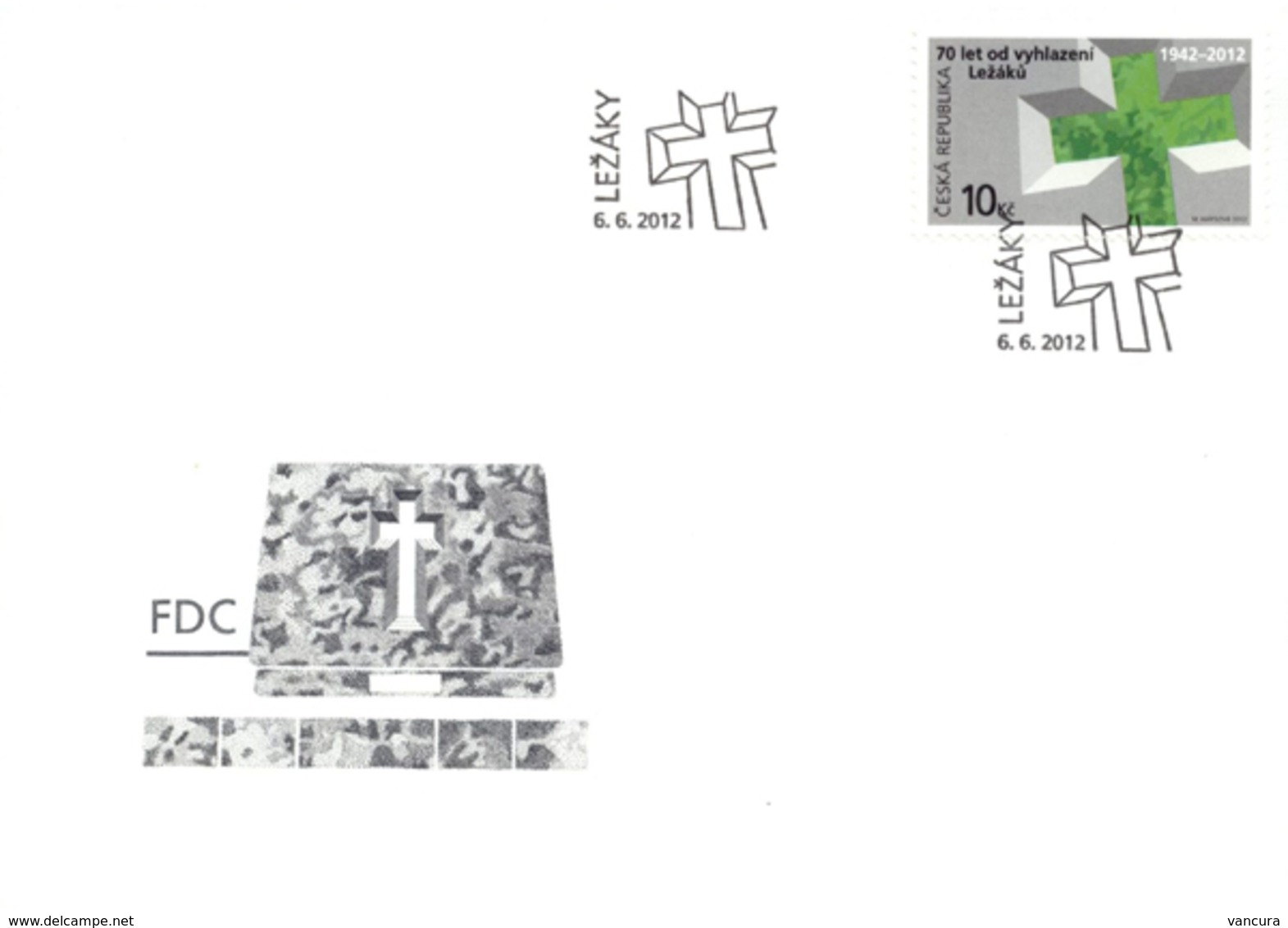 FDC 722-3 Czech Republic Lidice And Lezaky 2012 - 2. Weltkrieg