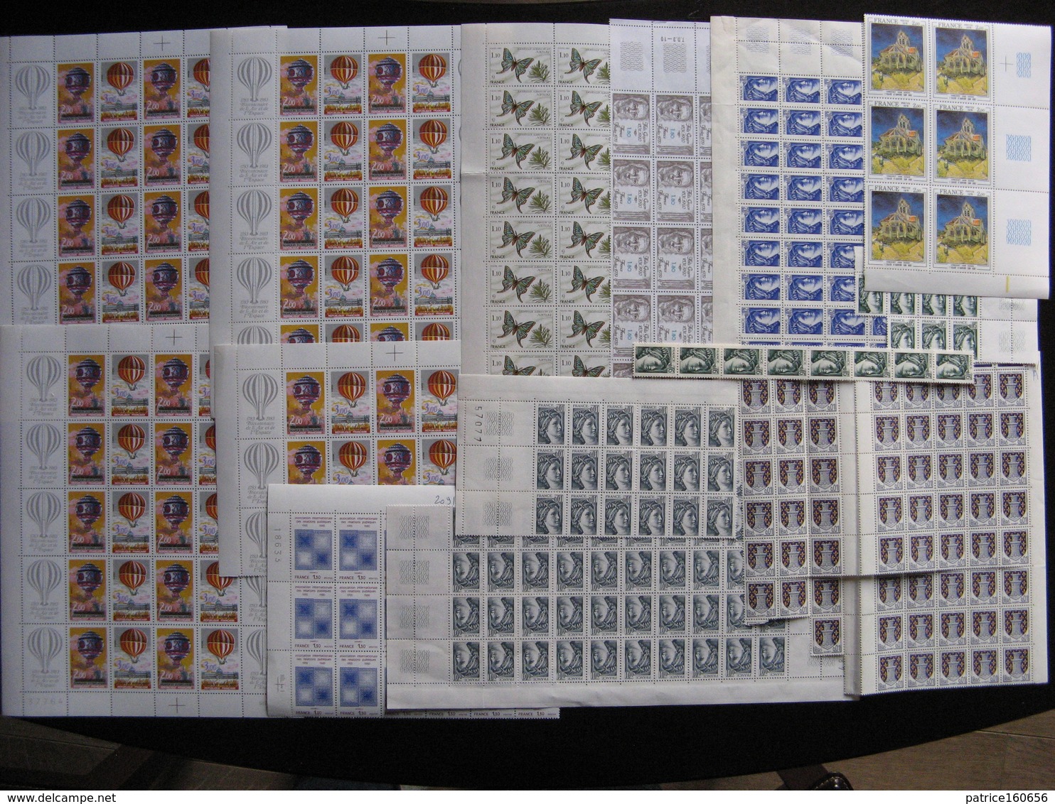 TB Lot De Timbres De France En Fragments De Feuilles.  Neufs . Faciale =  347 Euros ( Surtaxes Non Comptées). - Collections (sans Albums)