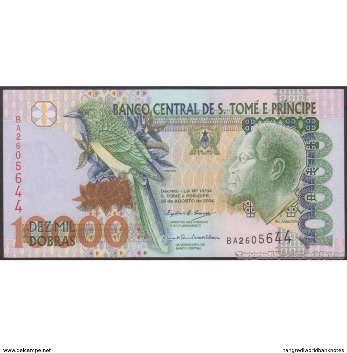 TWN - SÃO TOMÉ E PRÍNCIPE 66c - 10000 10.000 Dobras 26.8.2004 Prefix BA UNC - Sao Tome And Principe