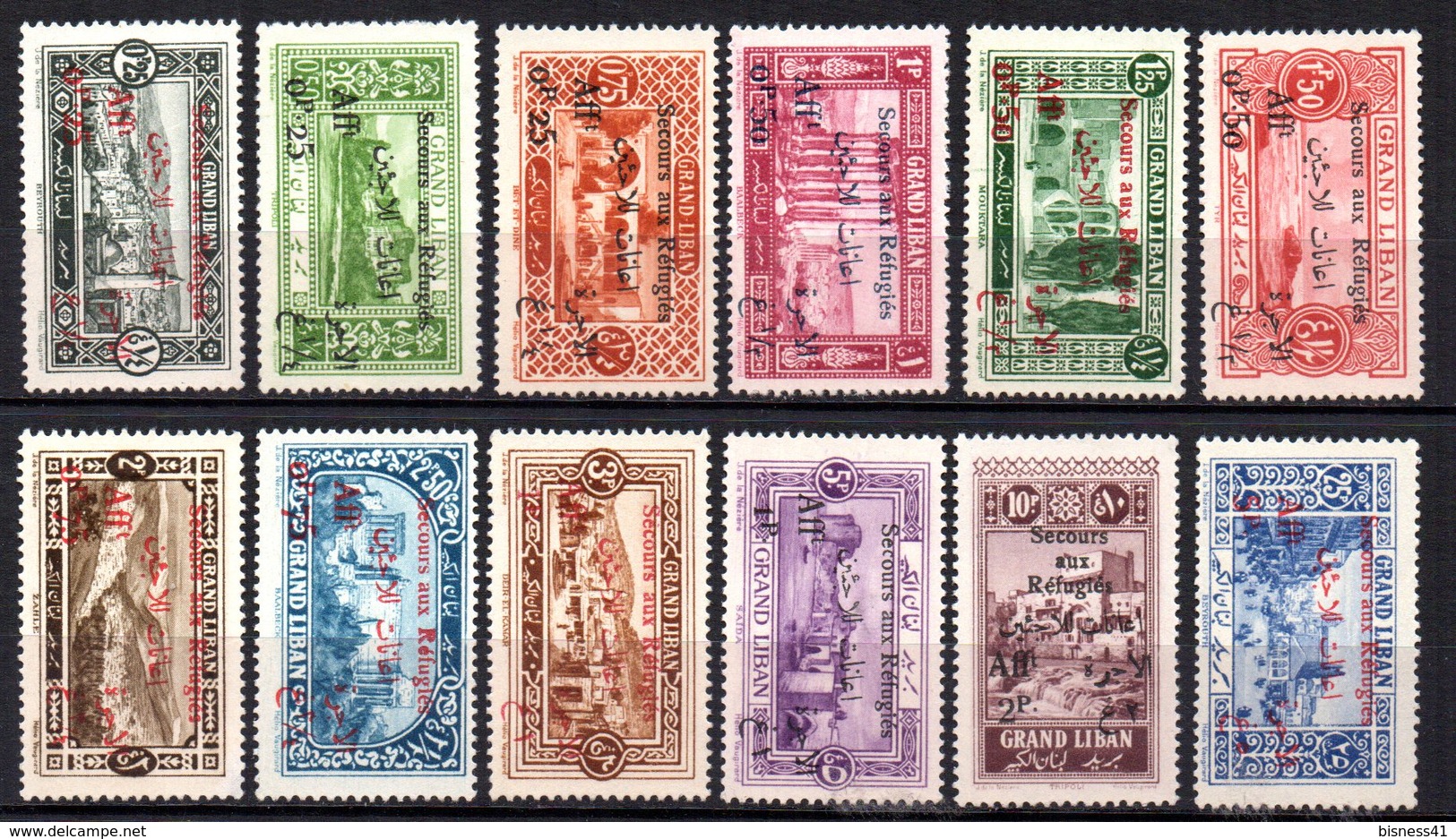 Col10    Grand Liban  N° 63 à 74 Neuf X MH  Cote : 61,00 Euro Cote 2015 - Unused Stamps