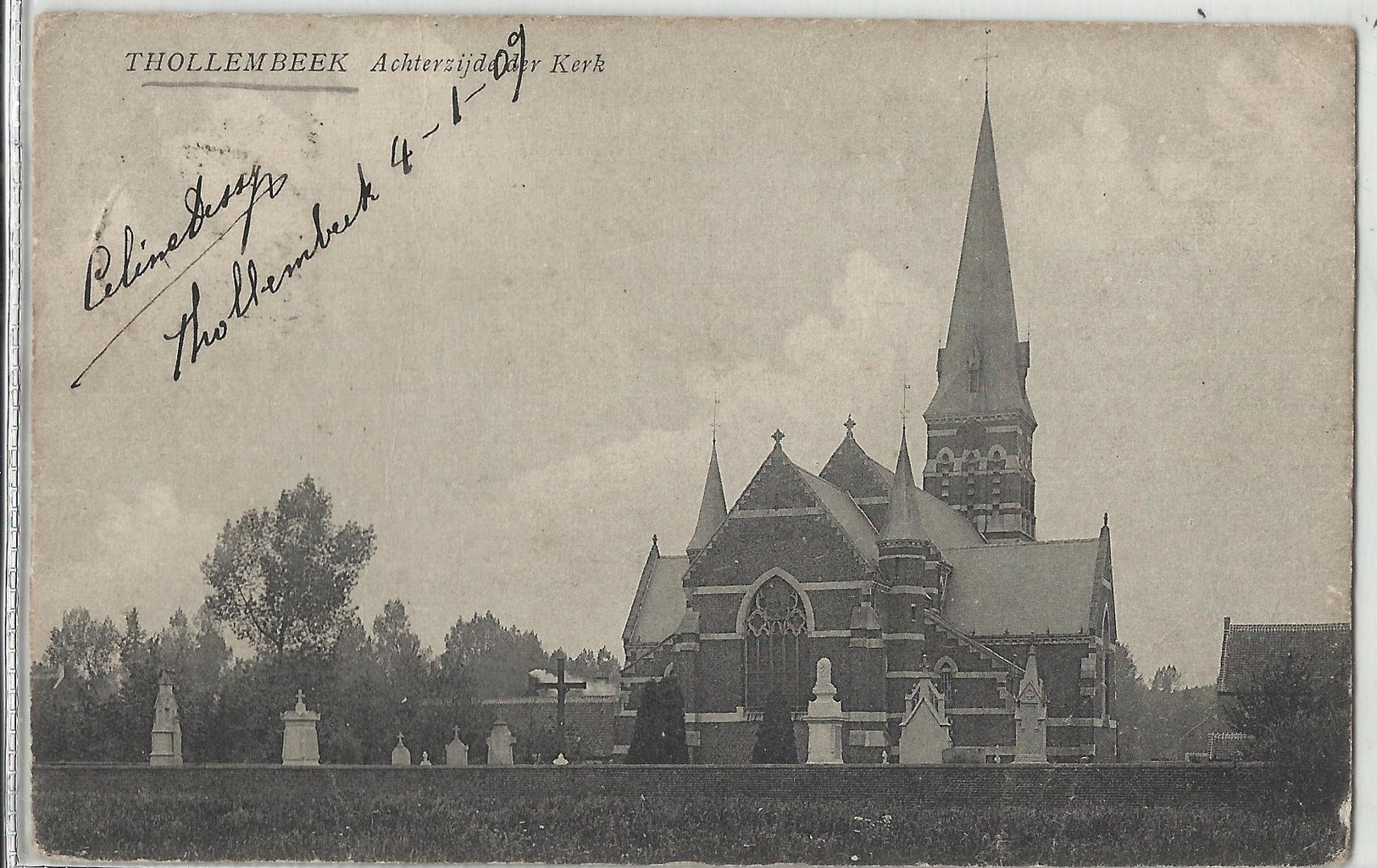 THOLLEMBEEK (Tollembeek) Achterzijde Kerk 1909 - Galmaarden - Galmaarden