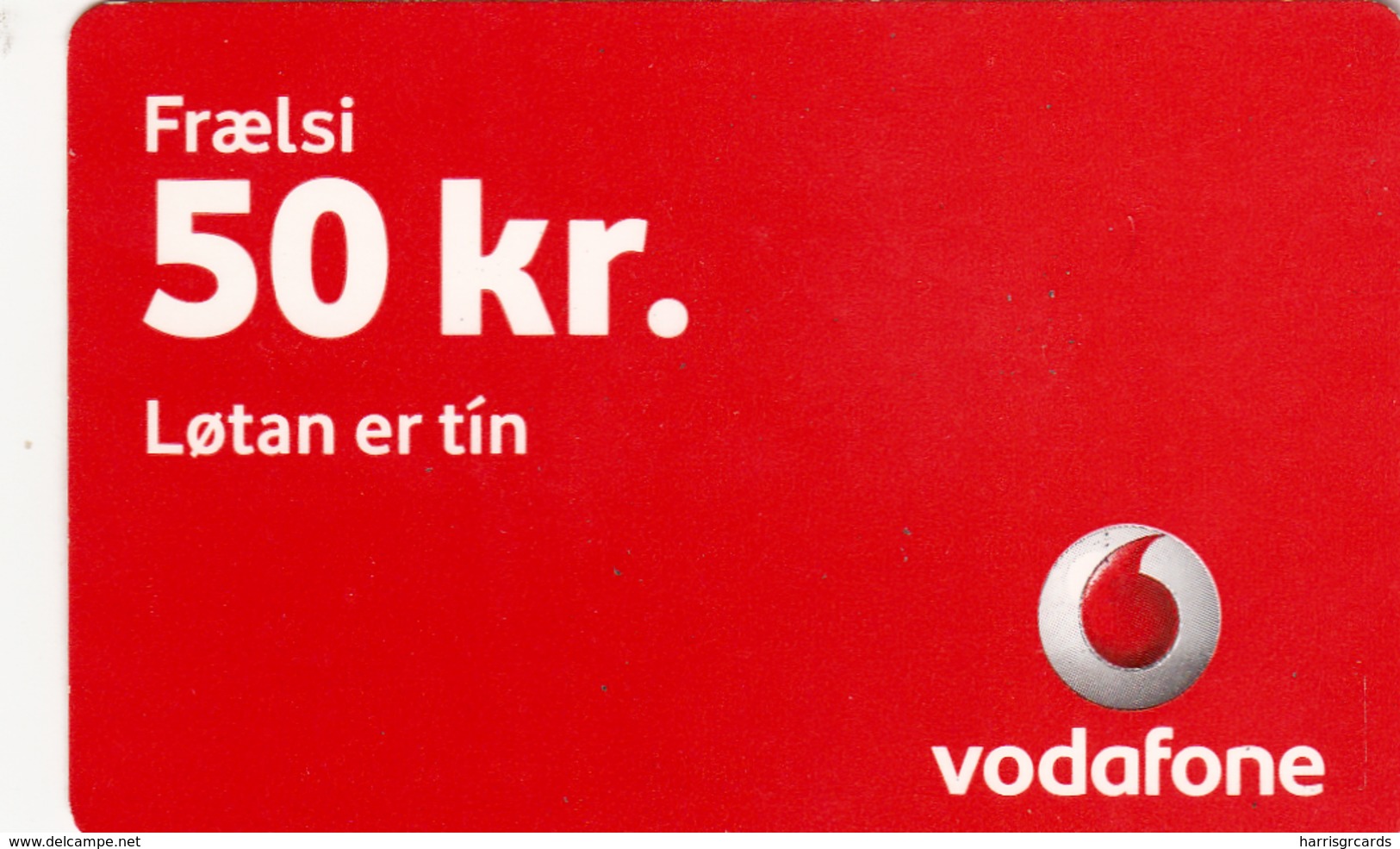 FAROE ISLANDS - Frælsi Vodafone , 50 Kr,  Teletid, Expire Date 07/2011 , Used - Féroé (Iles)