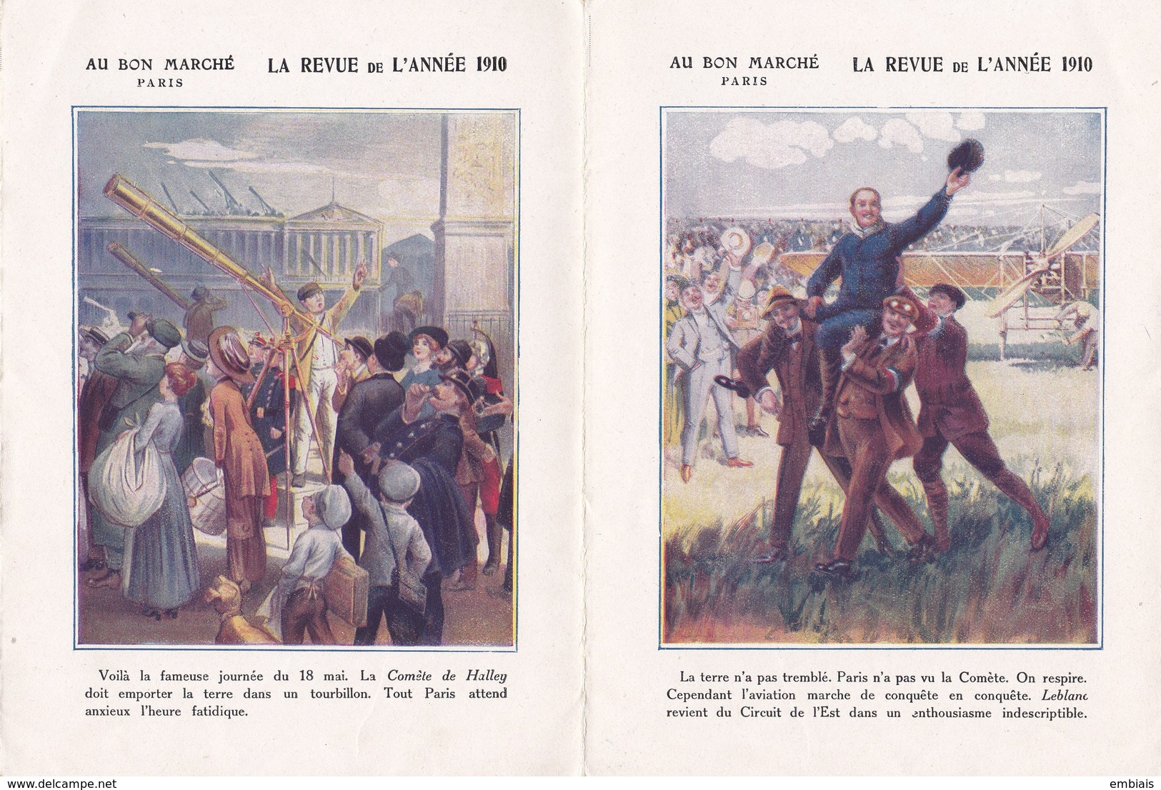 AU BON MARCHE- Maison A. Boucicaut, Paris. Dépliant Étrennes-Jouets.La Revue De L'année 1910 - Publicités