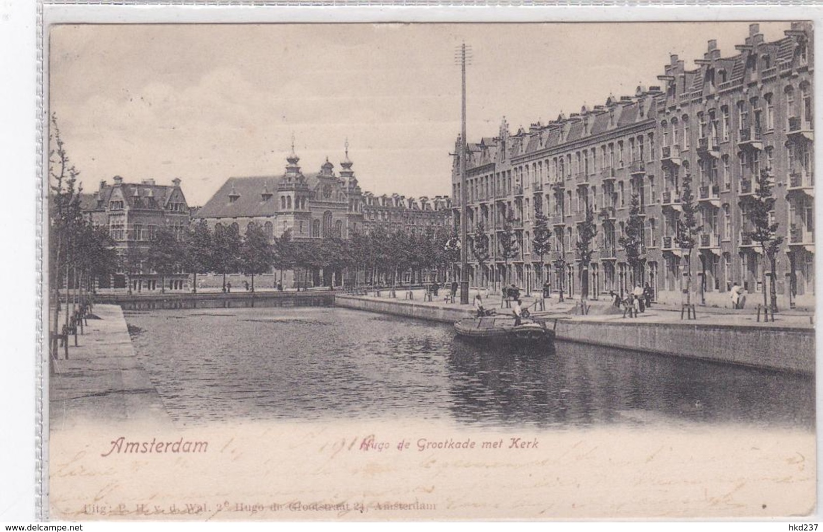 Amsterdam Hugo De Grootkade Met Kerk # 1910    1116 - Amsterdam