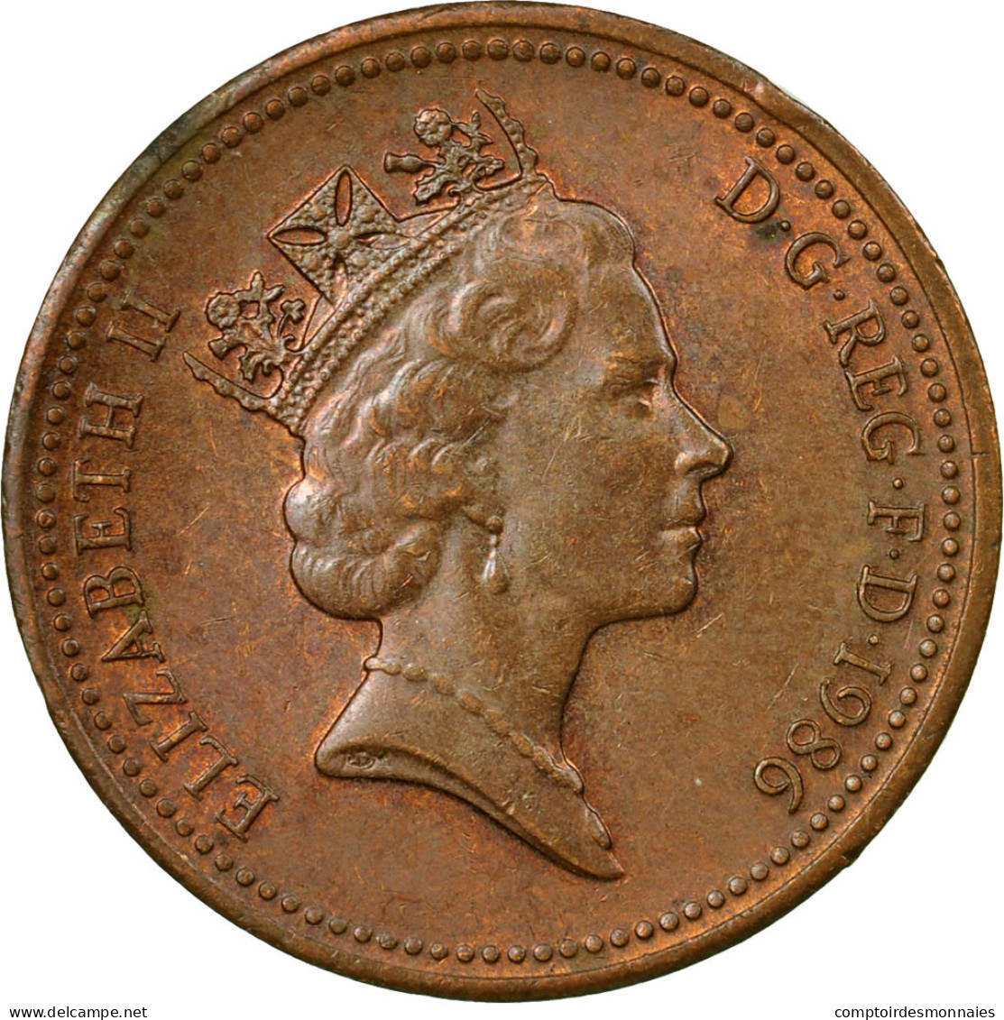 Monnaie, Grande-Bretagne, Elizabeth II, Penny, 1986, TTB, Bronze, KM:935 - 1 Penny & 1 New Penny