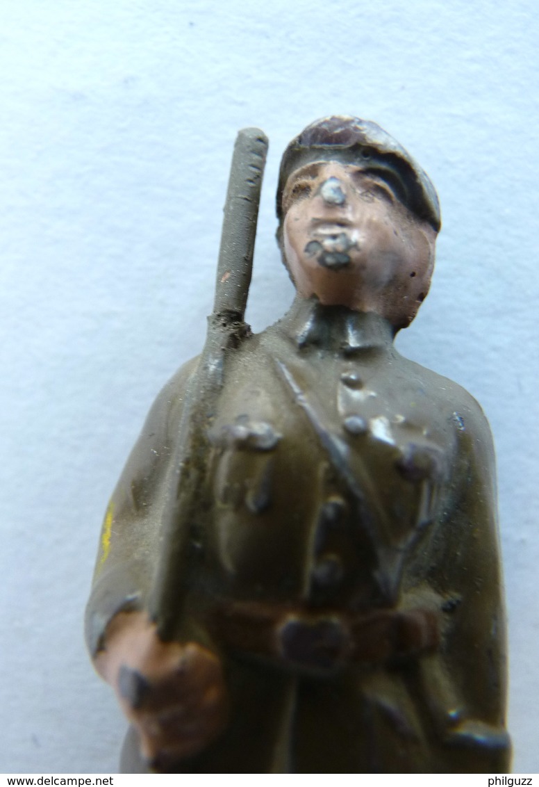 FIGURINE BEFFOID WWI SOLDAT AU DEFILE CASQUE ADRIEN KAKI Restauré - Autres & Non Classés