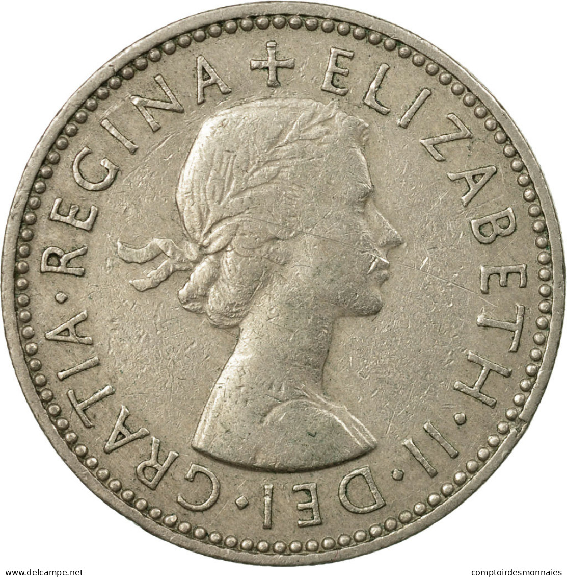 Monnaie, Grande-Bretagne, Elizabeth II, Shilling, 1958, TTB, Copper-nickel - I. 1 Shilling