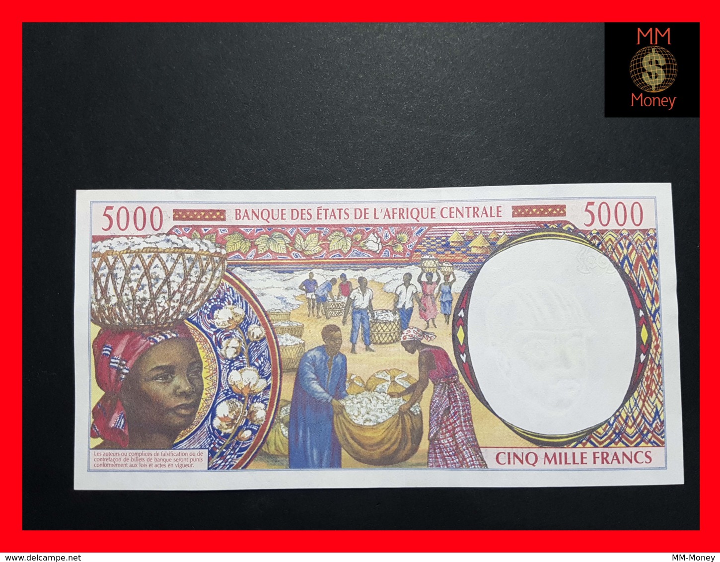 C.A.S CENTRAL AFRICAN STATES CONGO 5.000 5000 Francs  2000  P. 104 C  UNC - Centraal-Afrikaanse Staten