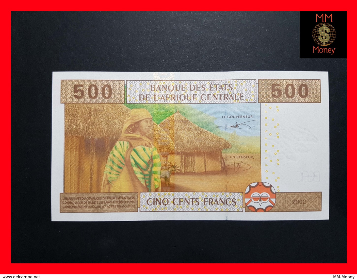 C.A.S CENTRAL AFRICAN STATES CONGO 500 Francs 2002  P. 106 Tc  UNC - Stati Centrafricani