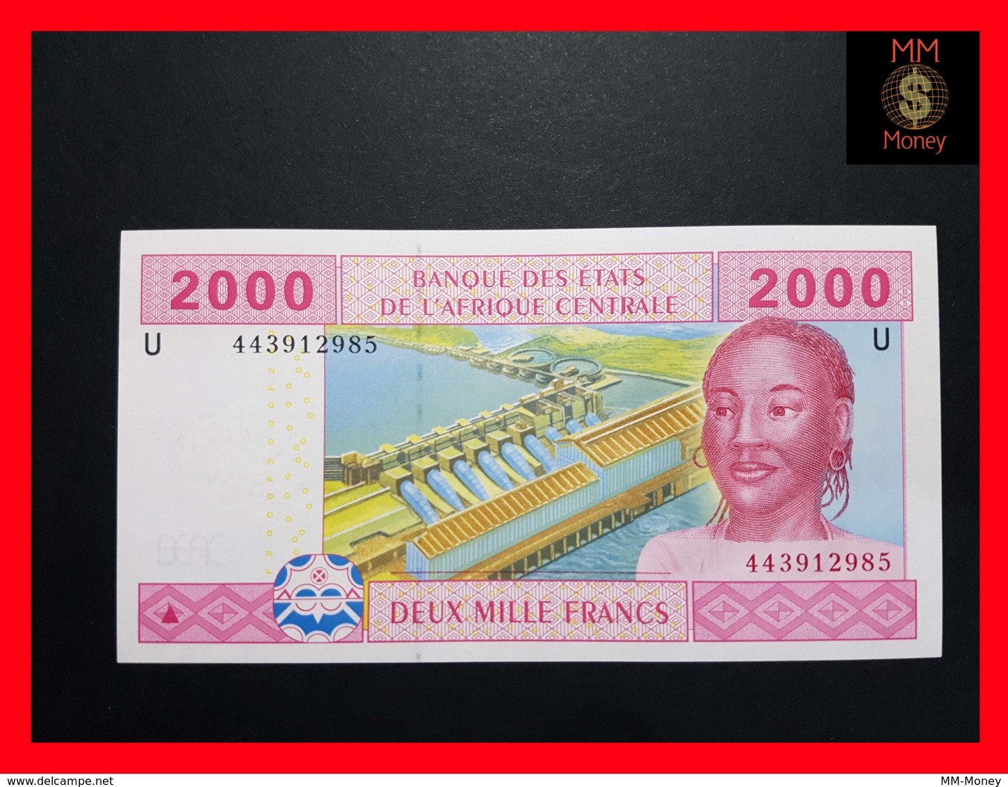 CENTRAL AFRICAN STATES  "U"  CAMEROUN 2.000 2000 Francs 2002  P. 208 U  *Hybrid*  UNC - Zentralafrikanische Staaten