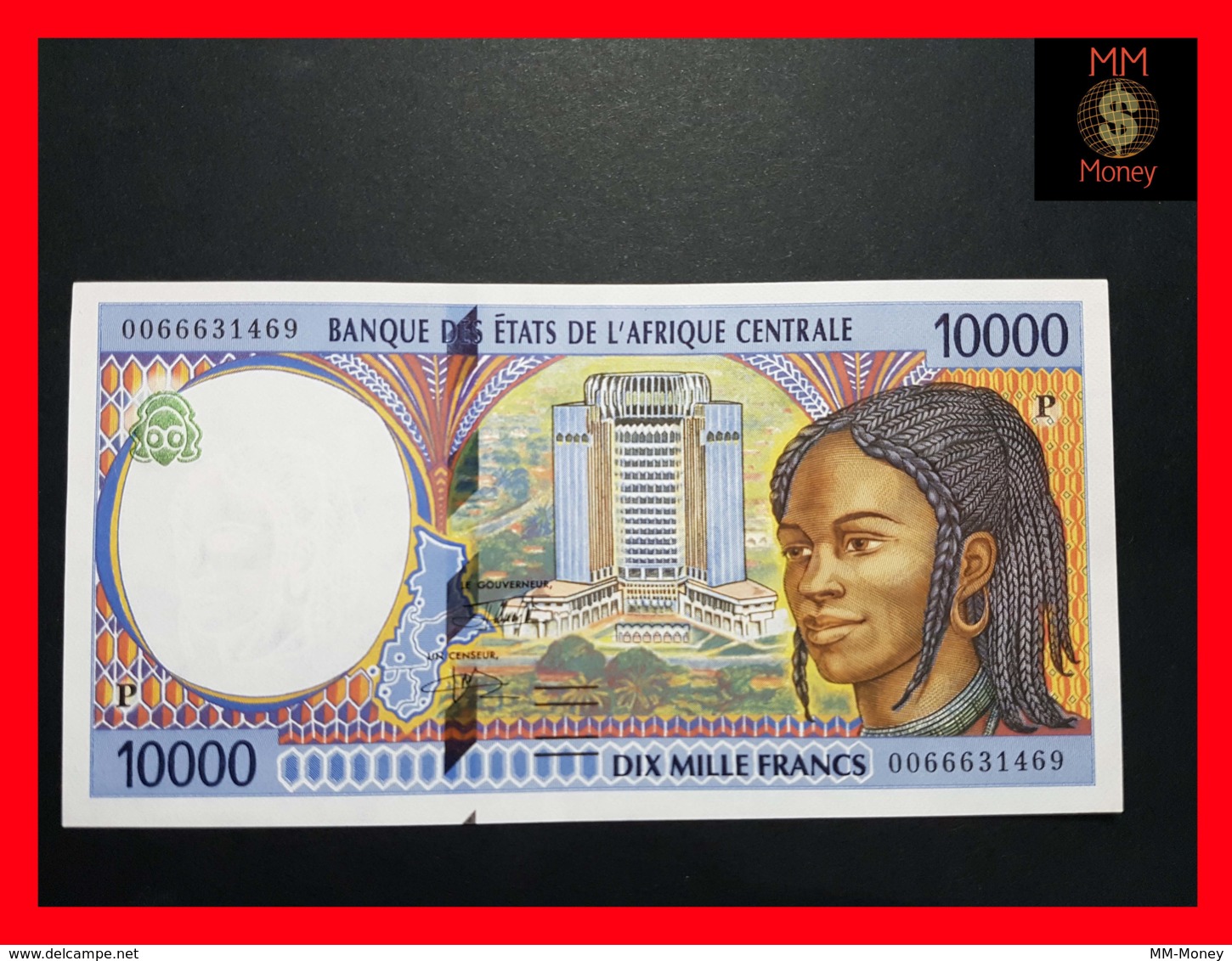 CENTRAL AFRICAN STATES  "P"  CHAD 10.000 10000 Francs 2000  P. 605 P F  AUNC - États D'Afrique Centrale