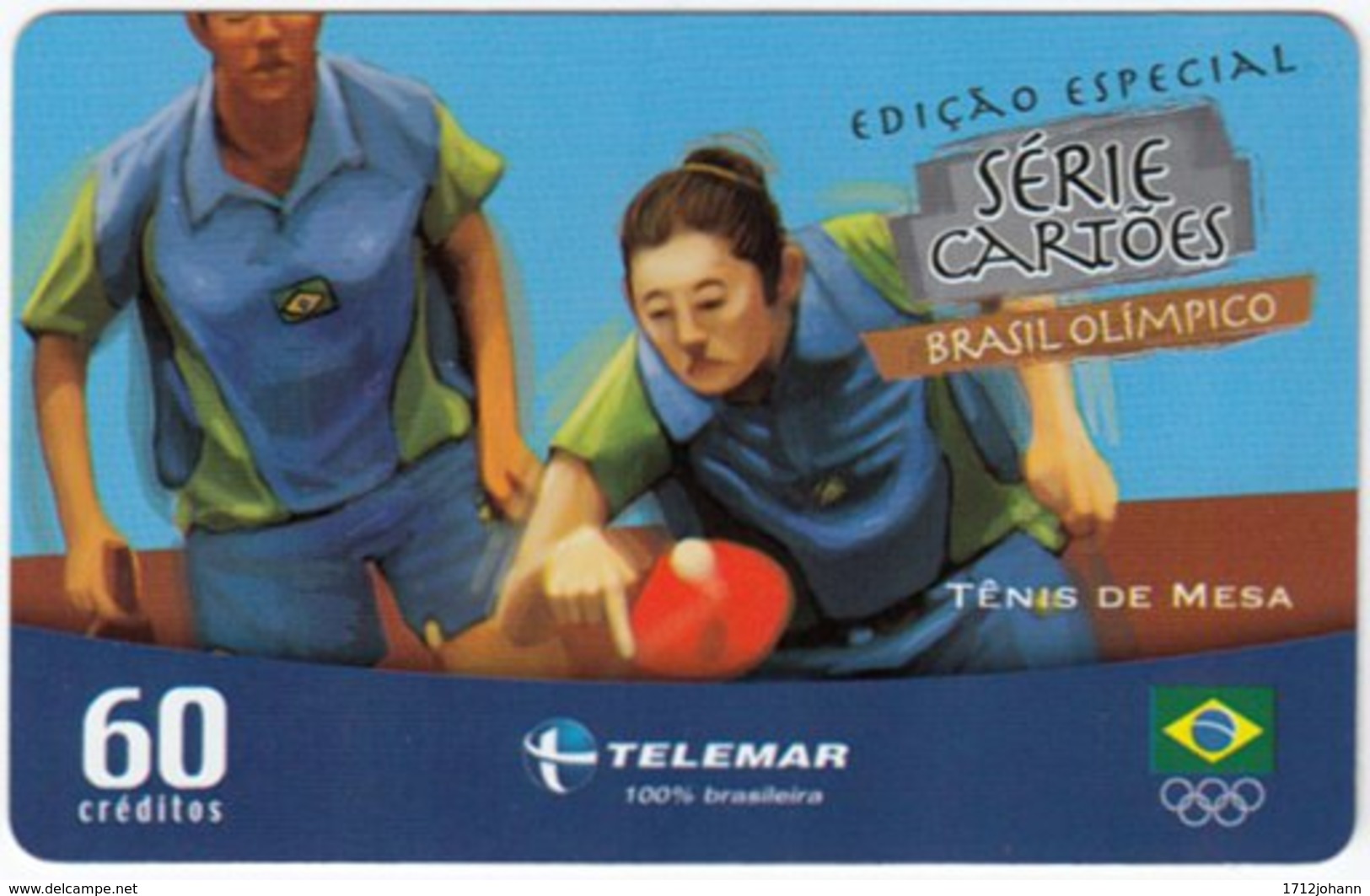 BRASIL G-473 Magnetic Telemar - Event, Olympic Games, Table Tennis - Used - Brasilien