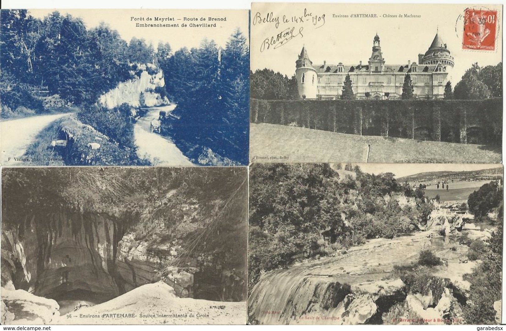 LOT DE 216 CARTES POSTALES ANCIENNES DE L'AIN (01) (LOT N°2).