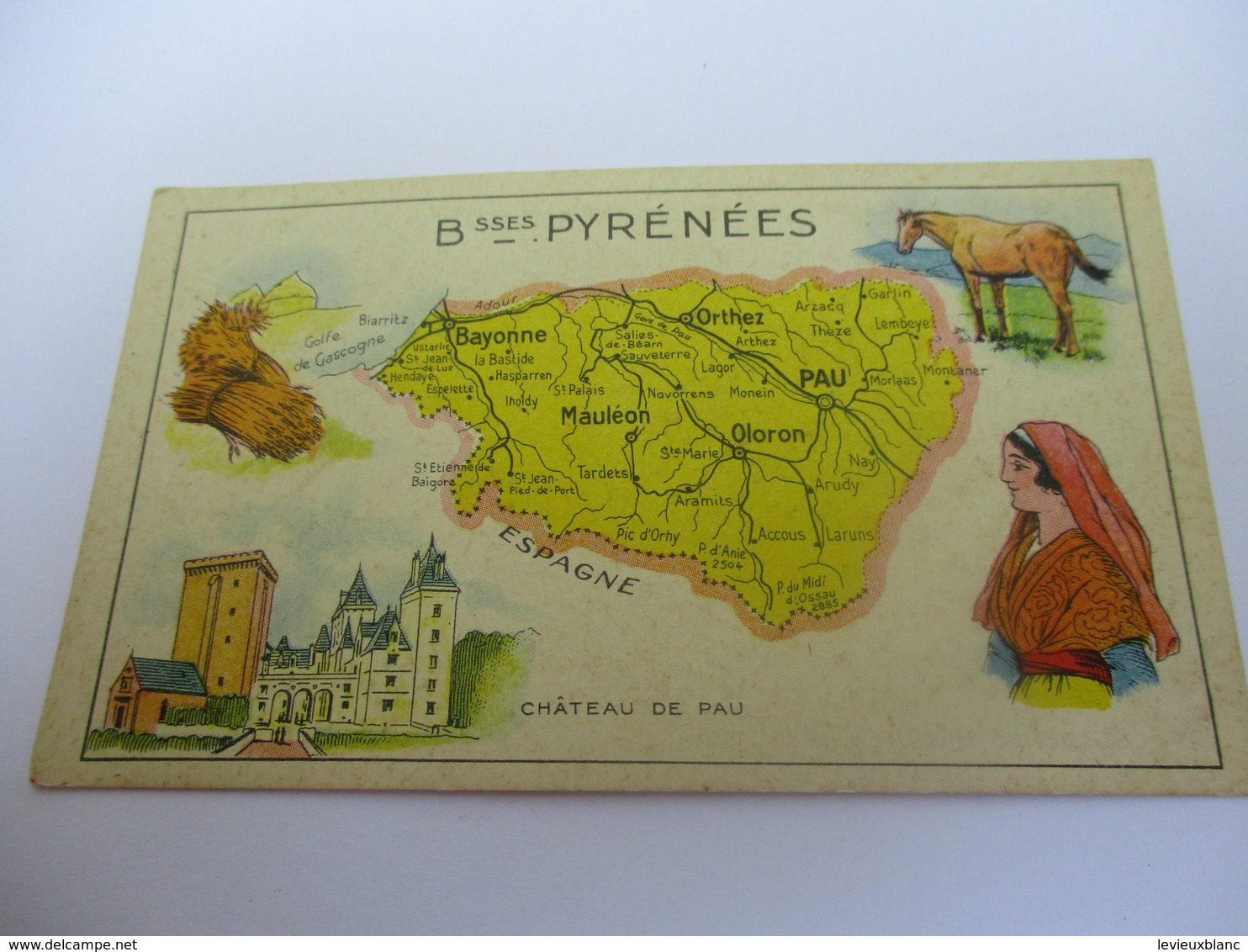 Image/Pharmacie/Pastilles SALMON/3 Images De Départements Français/AIN/ AISNE/Basses PYRENEES/Vers 1930-1950    IMA518 - Autres & Non Classés