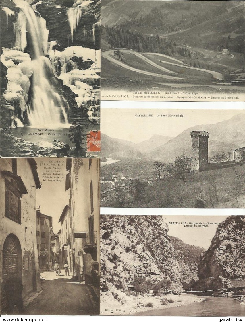 LOT DE 78 CARTES POSTALES ANCIENNES DES ALPES DE HAUTE-PROVENCE (04). - Autres & Non Classés