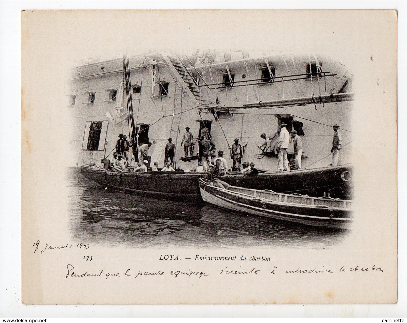 Campagne DUGUAY TROUIN - LOTA - Embarquement Du Charbon 1903 - Altri & Non Classificati