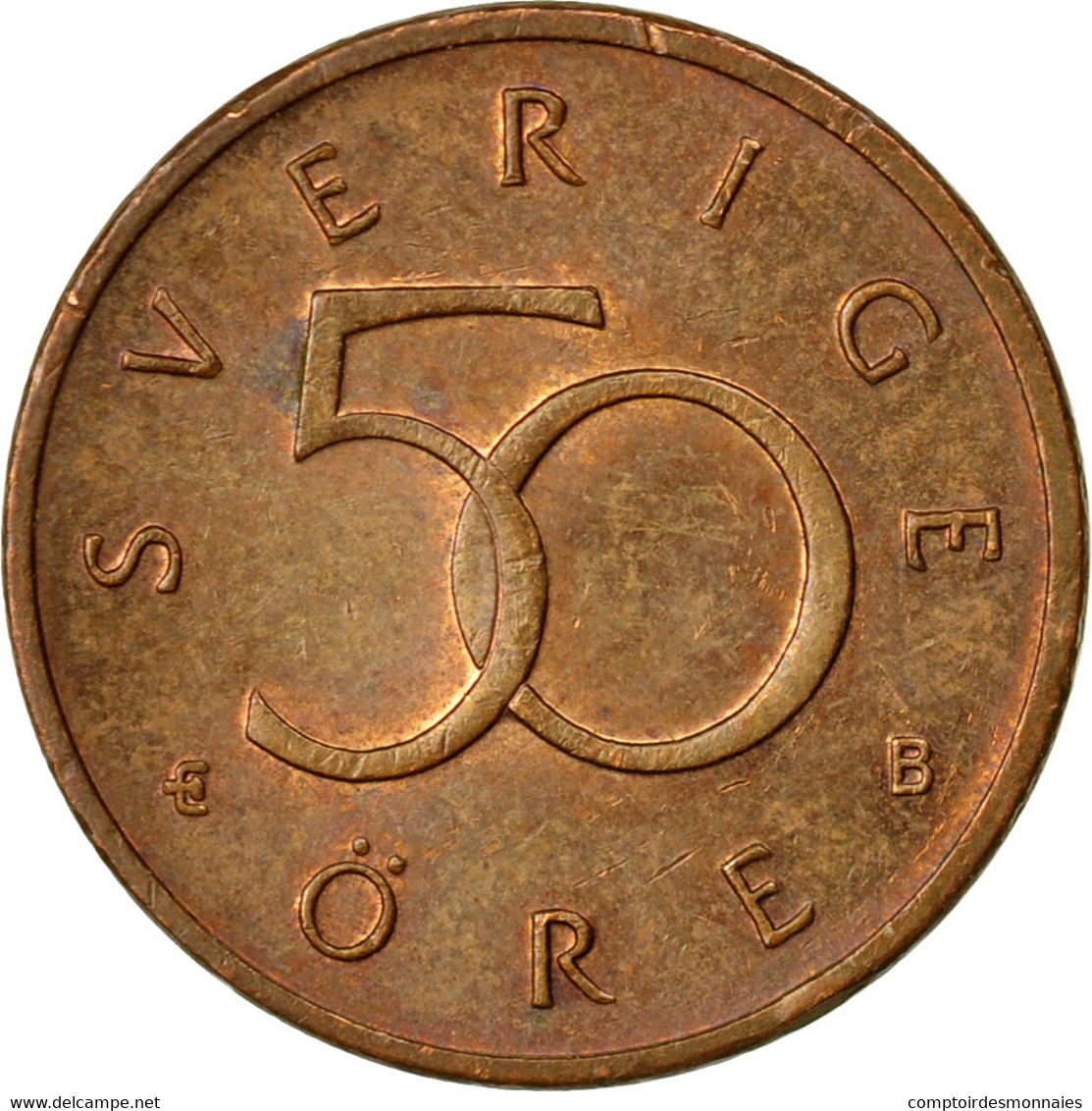 Monnaie, Suède, Carl XVI Gustaf, 50 Öre, 2000, TTB, Bronze, KM:878 - Suède