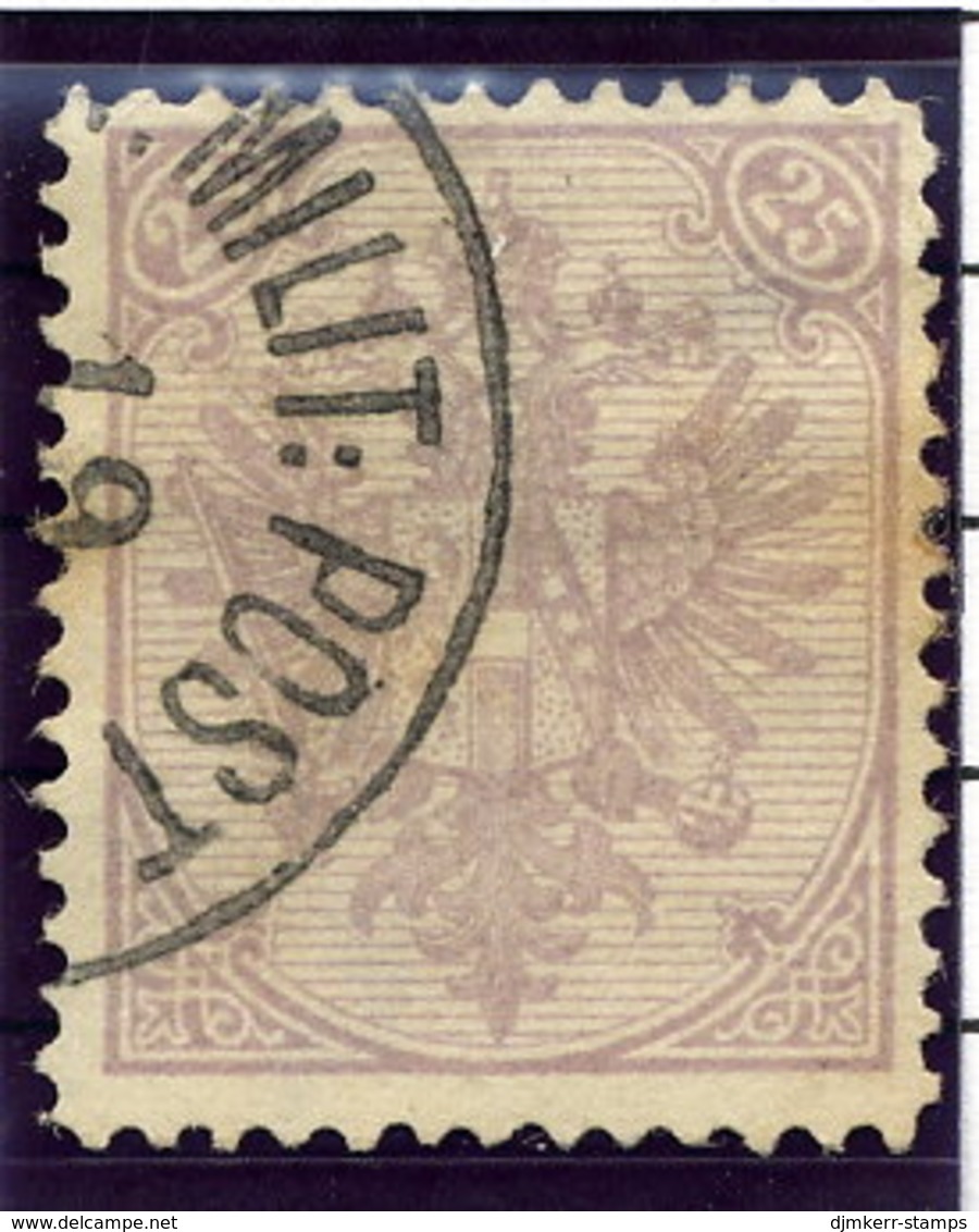 BOSNIA 1879-88 Arms Lithographed 25 H. Dull Purple, Used.  SG 43 - Bosnien-Herzegowina