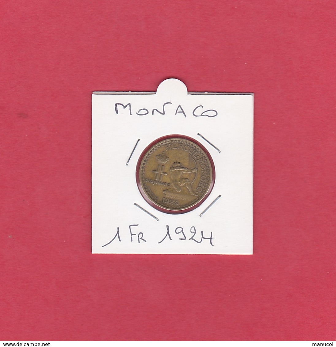 MONACO - 1 FRANC CREDIT FONCIER DE 1924 - 1922-1949 Louis II