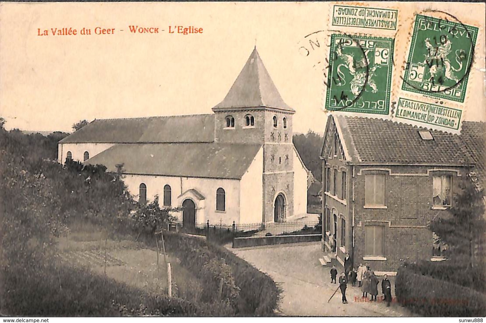 La Vallée Du Geer - Wonck - L'Eglise (animée 1914) - Bassenge