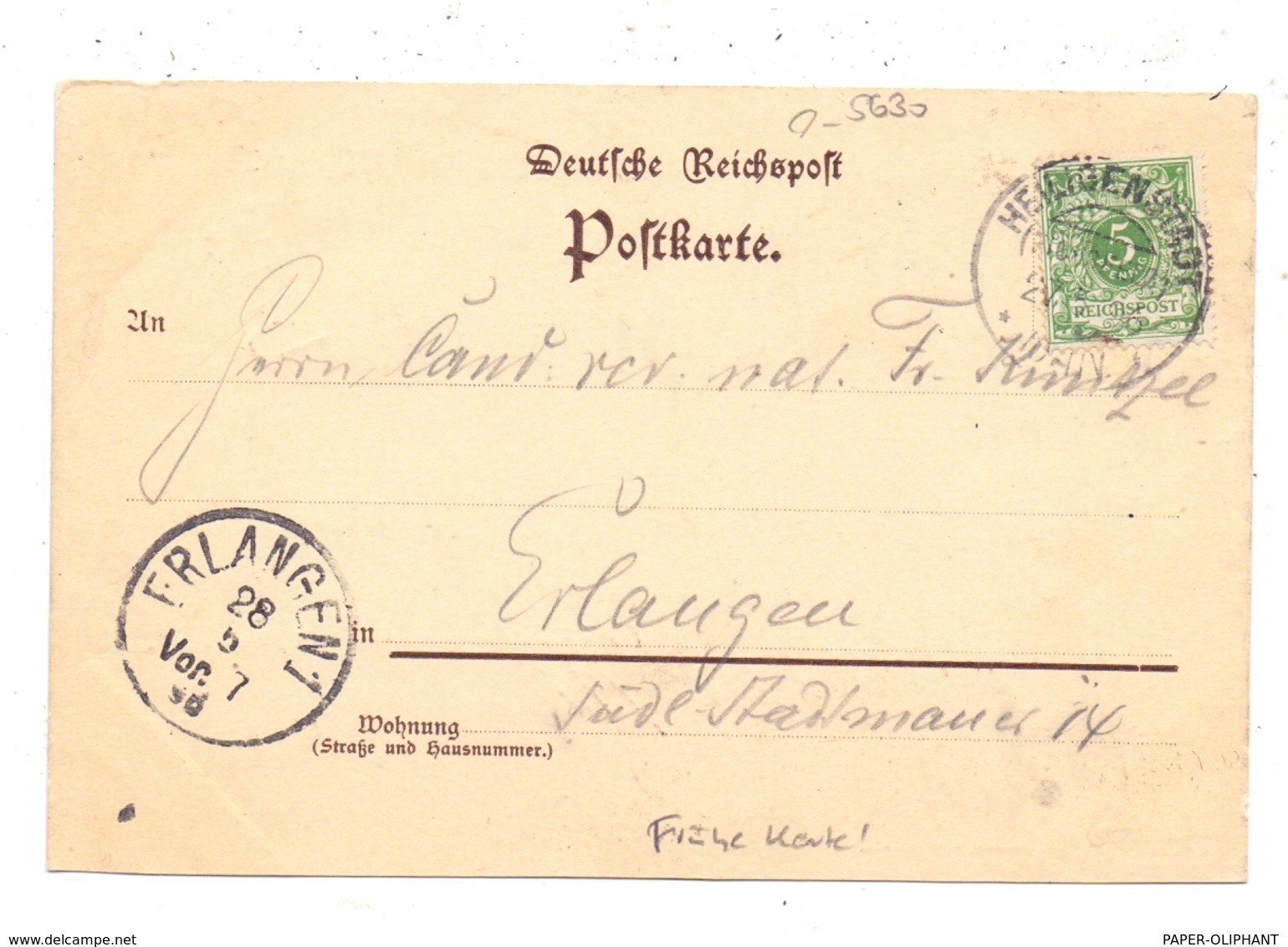 0-5630 HEILIGENSTADT, Gruss Aus Der "Alten Burg", Brauereiausschank, 1896, Frühe Karte - Heiligenstadt