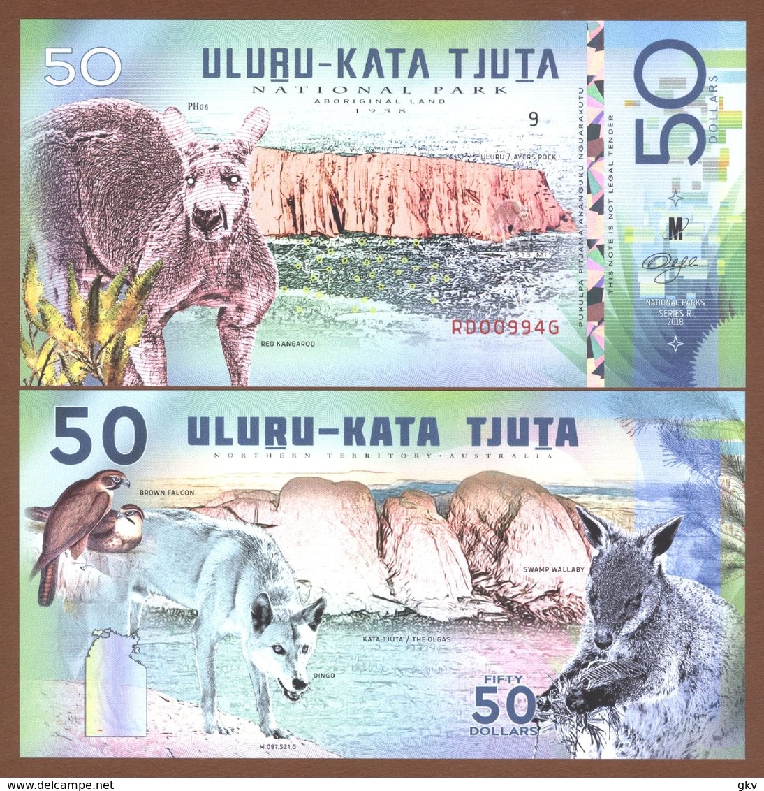 ULUṞU-KATA TJUṮA National Park (Australia) 50 Dollars 2018 Polymer UNC - Autres & Non Classés