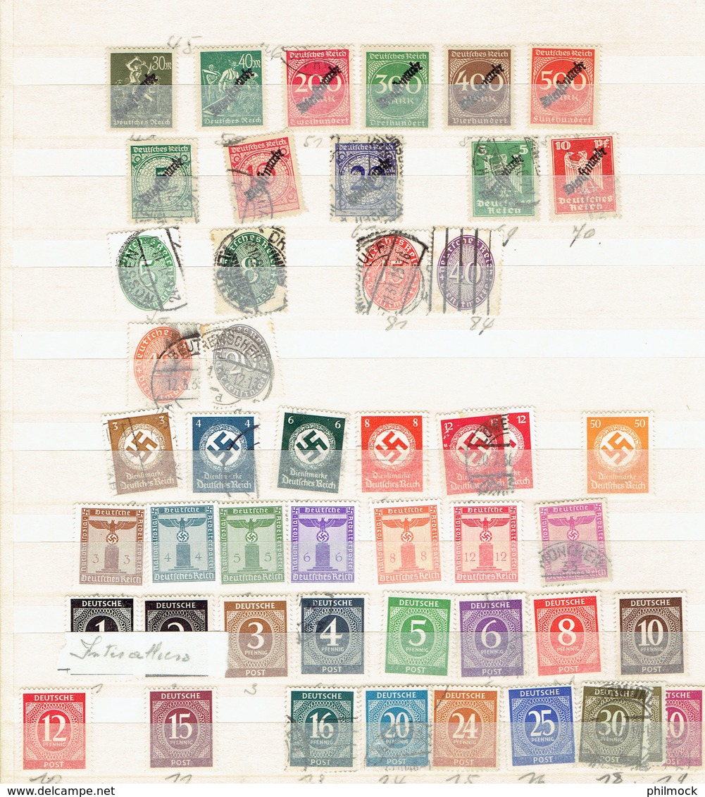 6 classeurs avec timbres MNH - MH - Oblitérés toutes époques - voir description