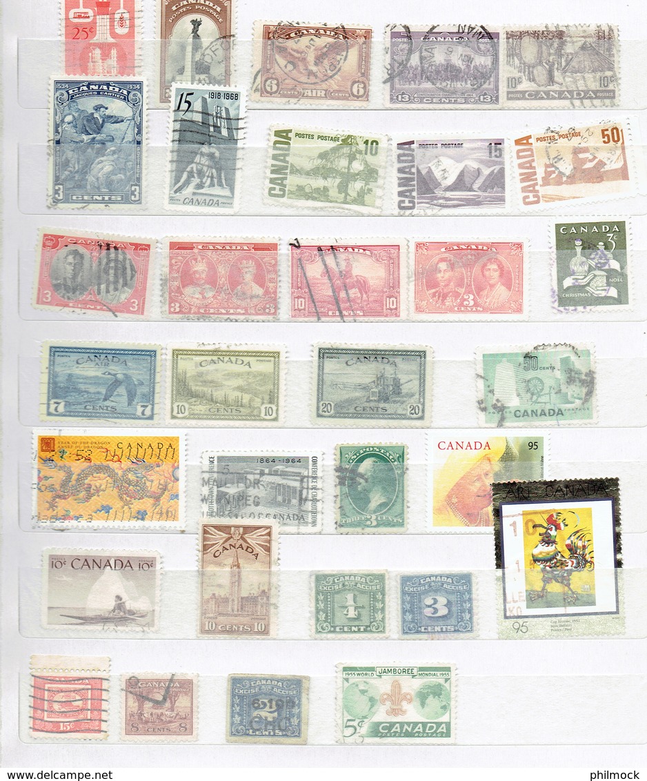 6 classeurs avec timbres MNH - MH - Oblitérés toutes époques - voir description