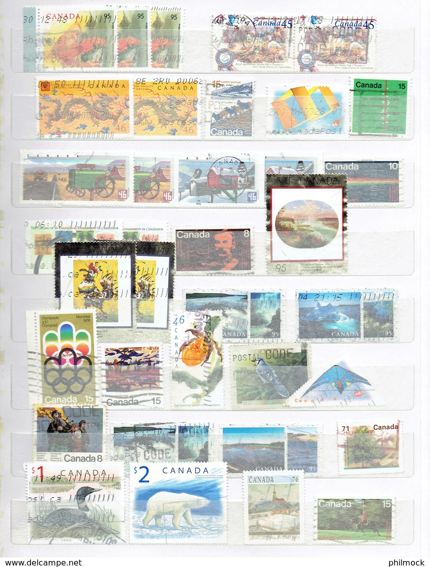 6 classeurs avec timbres MNH - MH - Oblitérés toutes époques - voir description