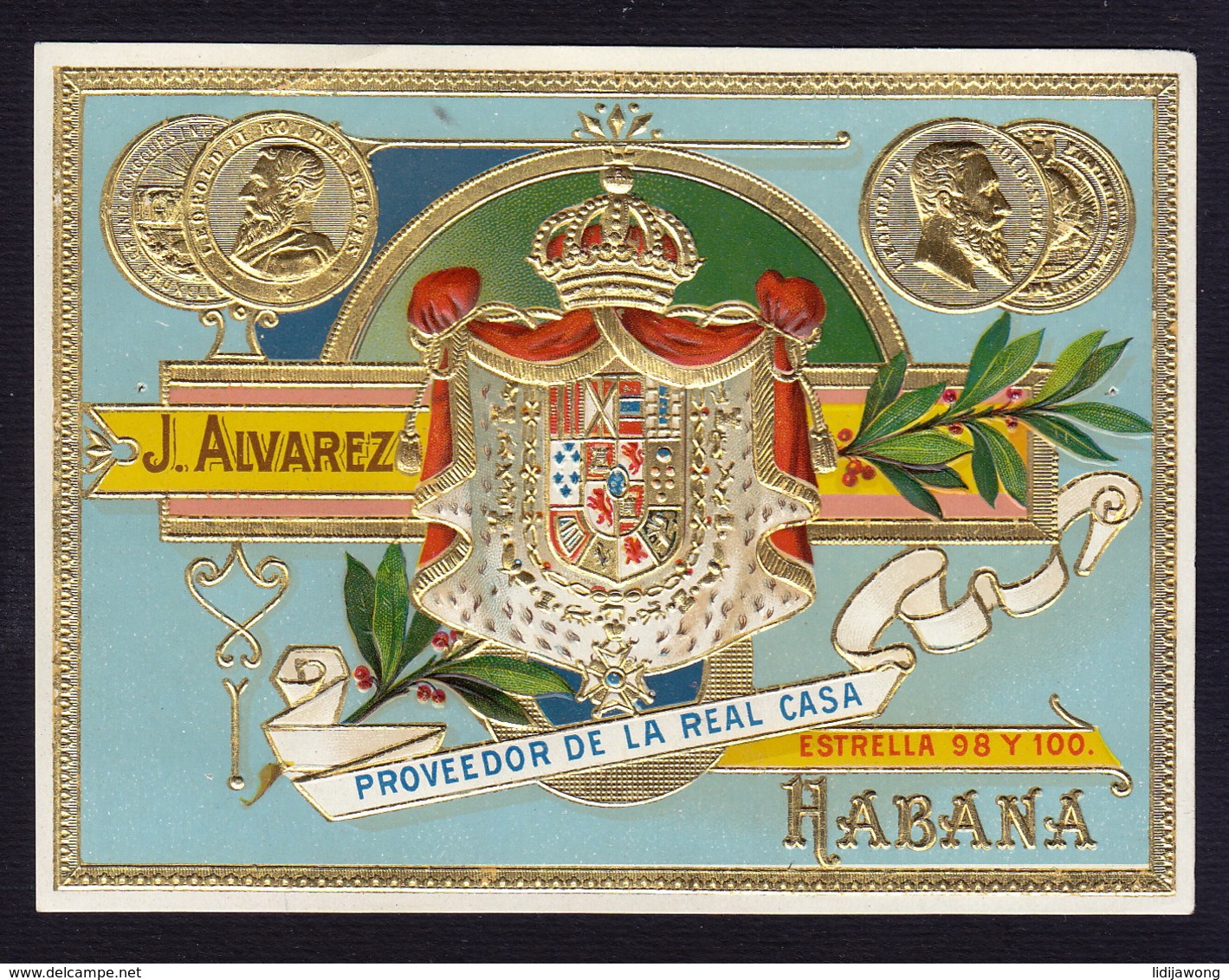 CUBA HAVANA HABANA - Alvarez - CIGAR LABEL CIGARETTE (see Sales Conditions) - Etiquetas