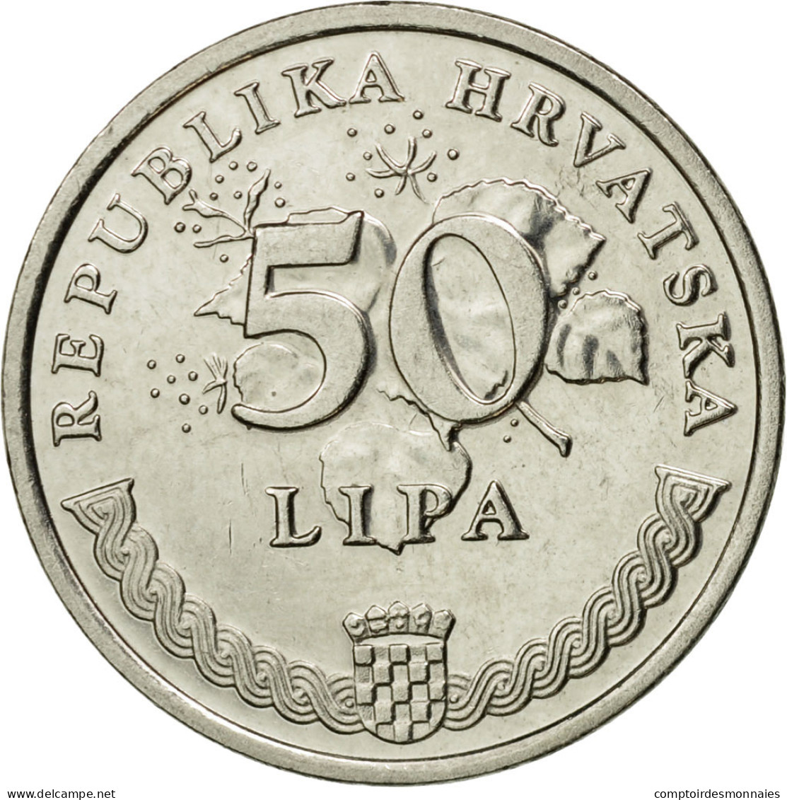 Monnaie, Croatie, 50 Lipa, 2009, TTB, Nickel Plated Steel, KM:8 - Croatie