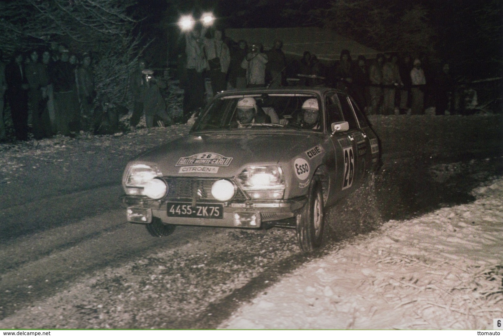 Citroen GS  -  Rally Monte-Carlo 1975  -  Pilote: Claude Laurent (F)    -  15x10cms PHOTO - Rallyes