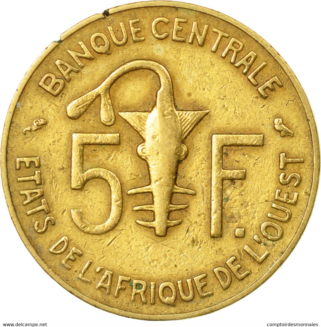 Monnaie, West African States, 5 Francs, 1967, Paris, TB+ - Costa De Marfil