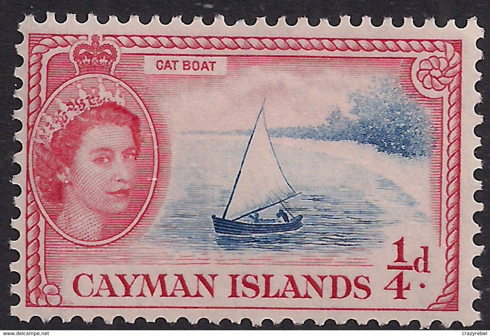 Cayman Islands 1953 - 62 QE2 1/4d Cat Boat MM SG 148 ( K1428 ) - Cayman Islands